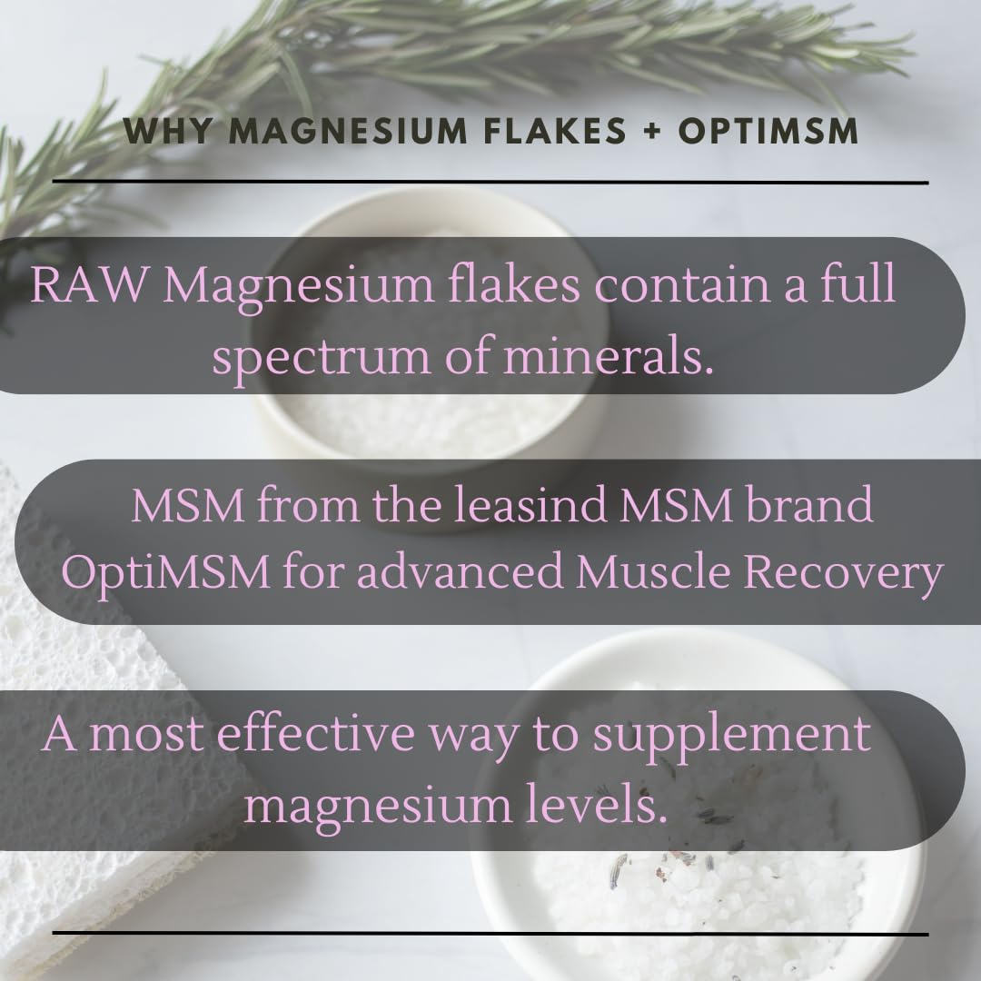 Raw Dead Sea Magnesium Flakes with OptiMSM 3 Lbs.