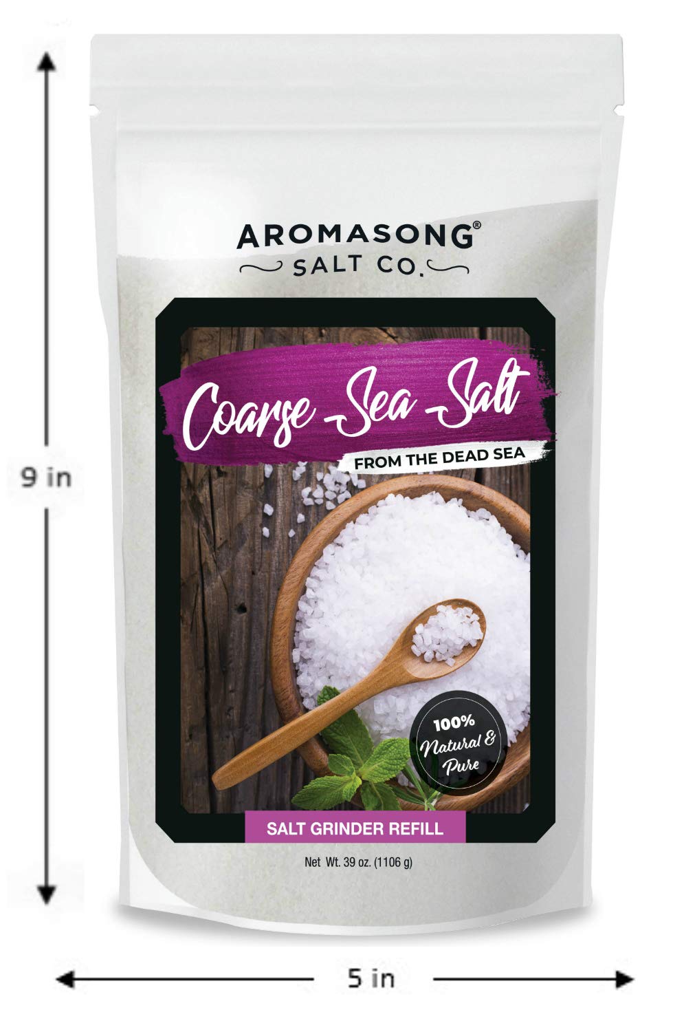 Extra Coarse Sea Salt from the Dead Sea 2.43 Lbs