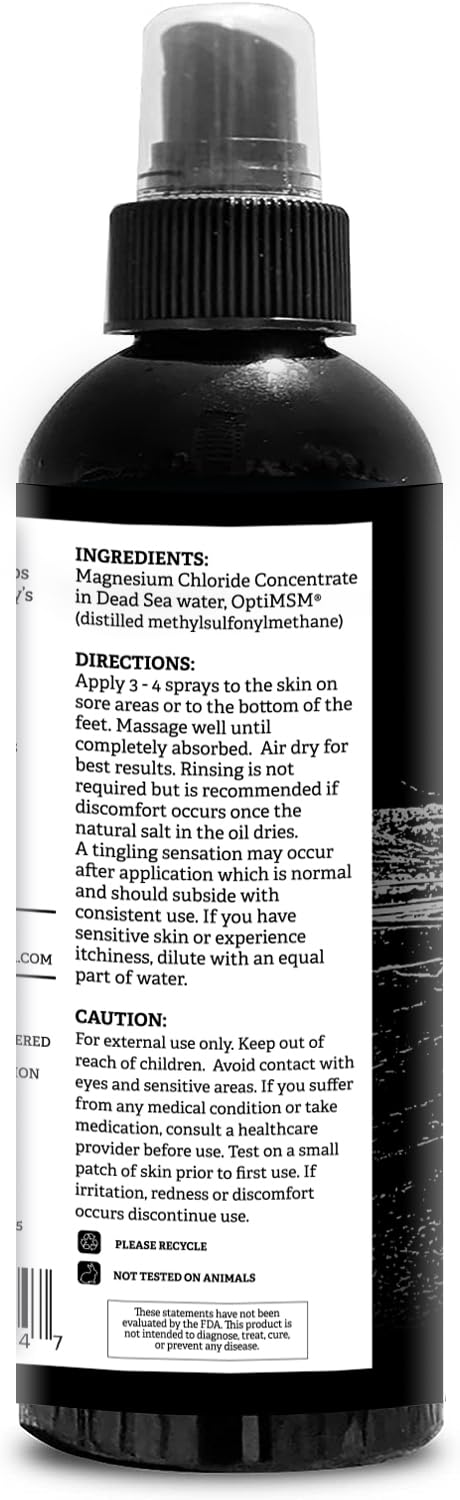 Aromasong Extra Strength Ultra-Pure Magnesium Spray + OptiMSM (23mg Magnesium in Each Spray) 8 Oz,