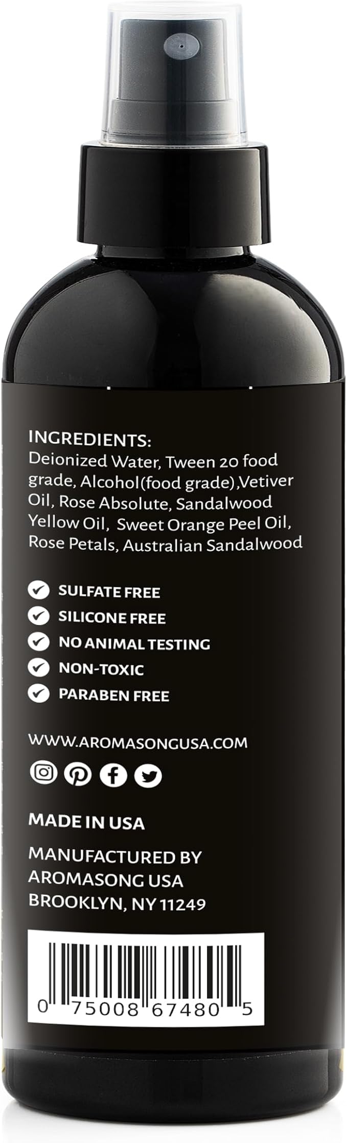 Natural Pillow Mist Rose 4 Oz