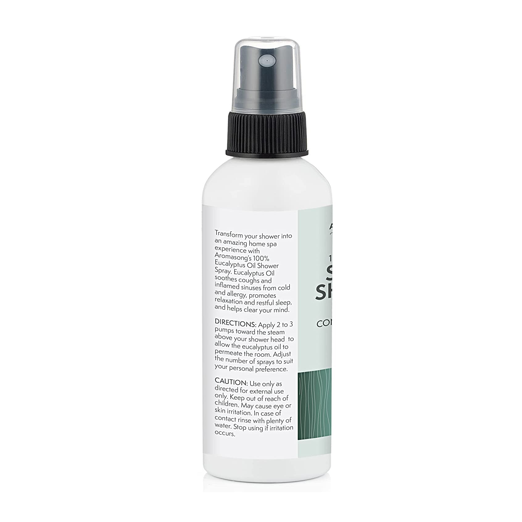 Aromasong Eucalyptus Shower Spray - 100% Pure Eucalyptus Oil - Natural Essential Oil Mist for Relaxing Aromatherapy Infusion Vapor for Hot Tub, Spa