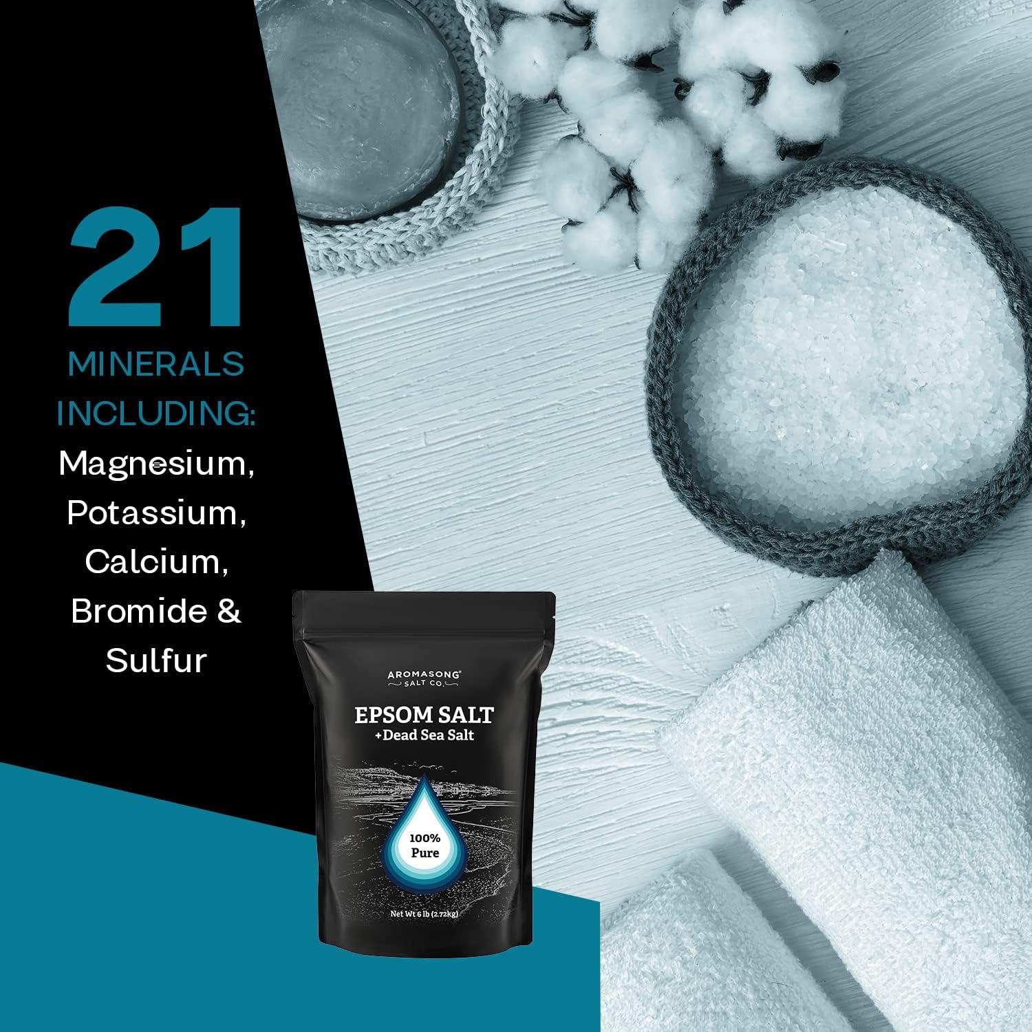 Epsom Dead Sea Bath Salt 6 Lbs