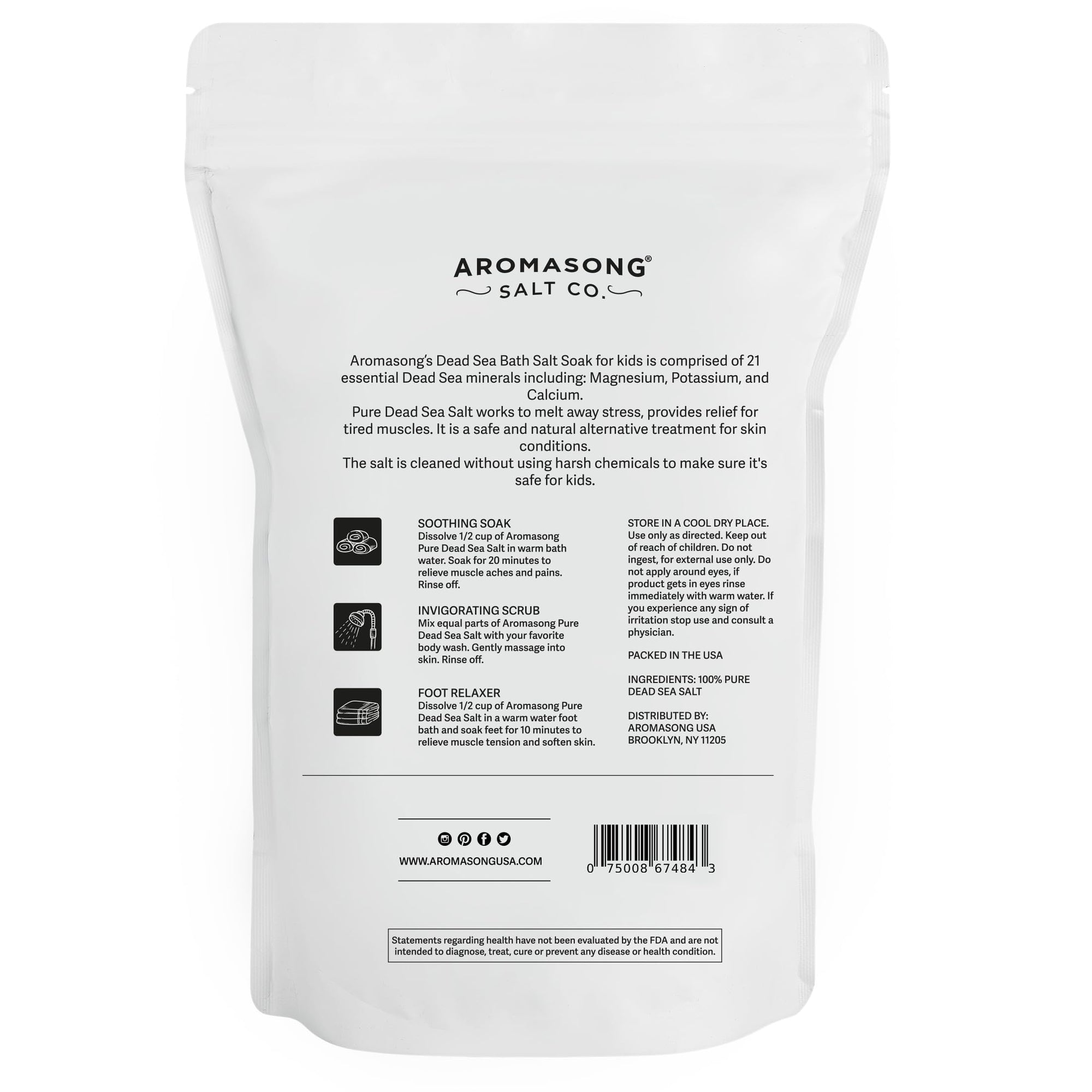 Dead Sea Bath Salt for Kids - 19 lbs