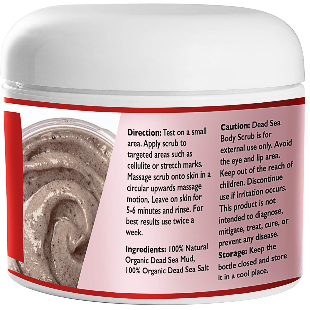 Aromasong 100% Pure Dead Sea Body Scrub, Dead Sea Mud with Dead Sea Salt