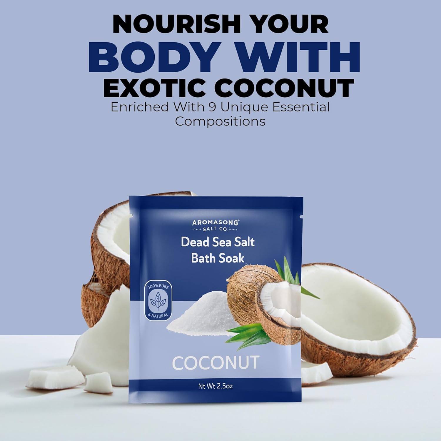 Dead Sea Bath Salt with Coconut Scent 2.5 Oz