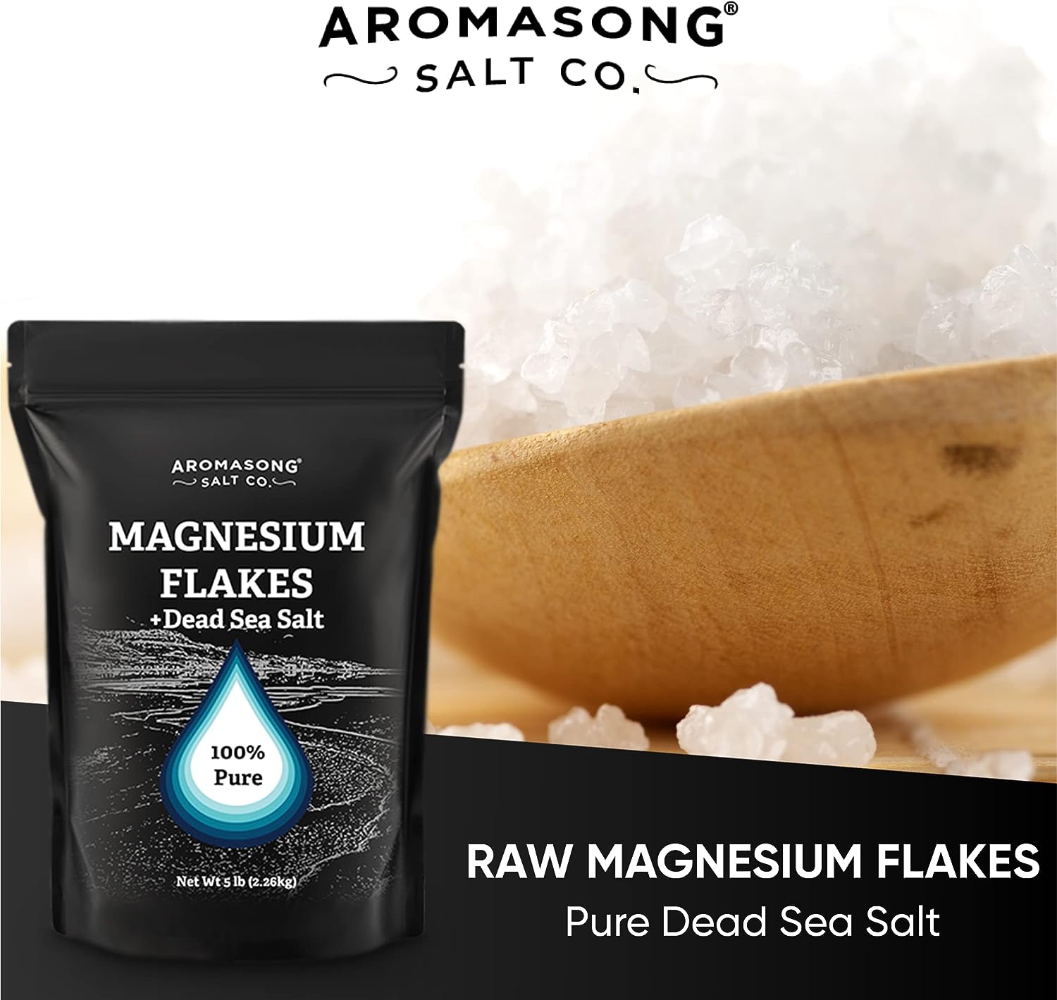 Dead Sea Salt with Magnesium Flakes 5 Lbs