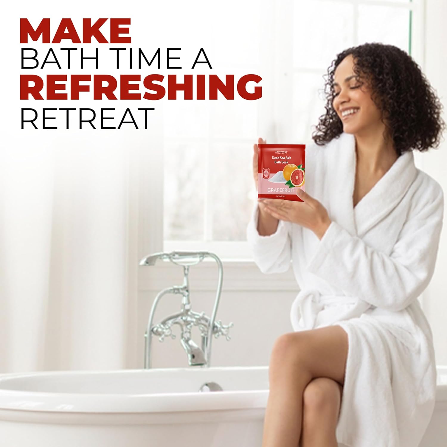 Dead Sea Bath Salt with Grapefruit Scent 2.5 Oz