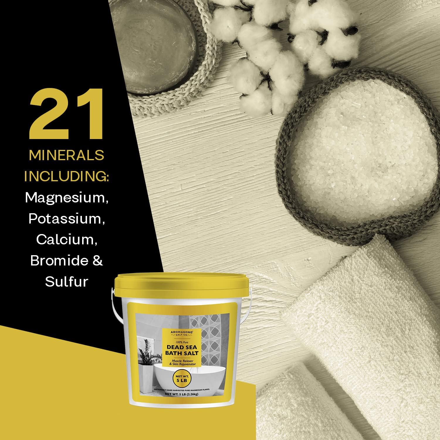 Dead Sea Bath Salt in Bucket