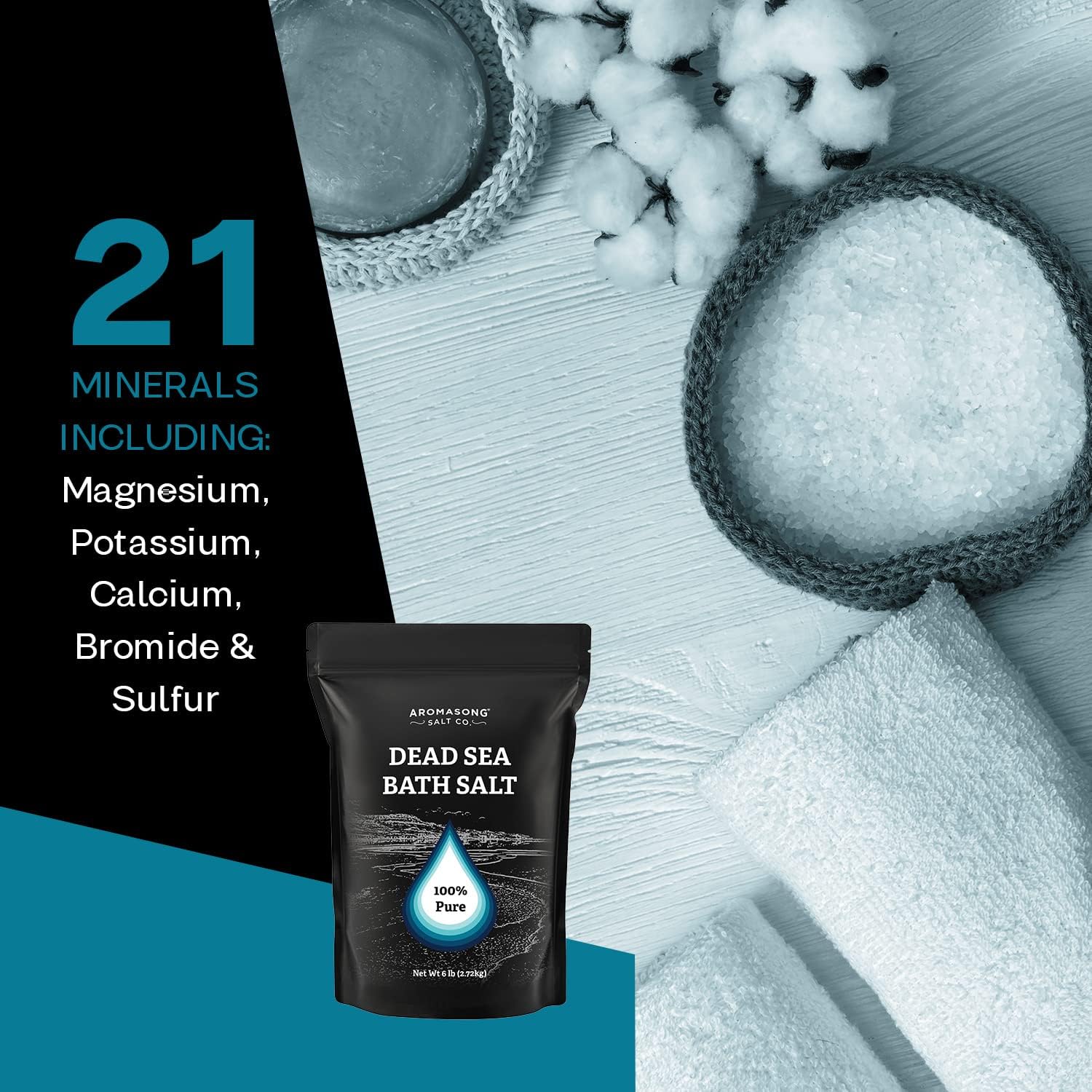 Fine Grain Dead Sea Bath Salt - 6 lbs