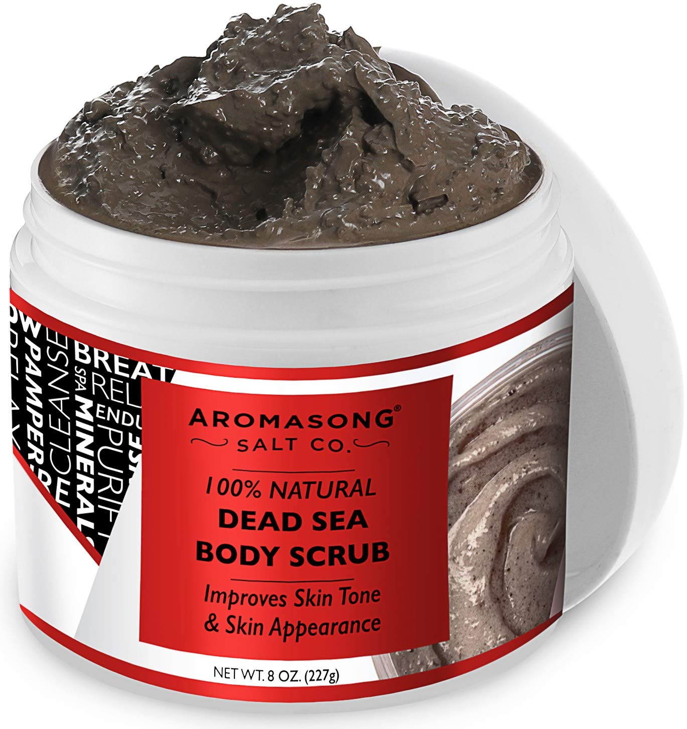 Aromasong 100% Pure Dead Sea Body Scrub, Dead Sea Mud with Dead Sea Salt
