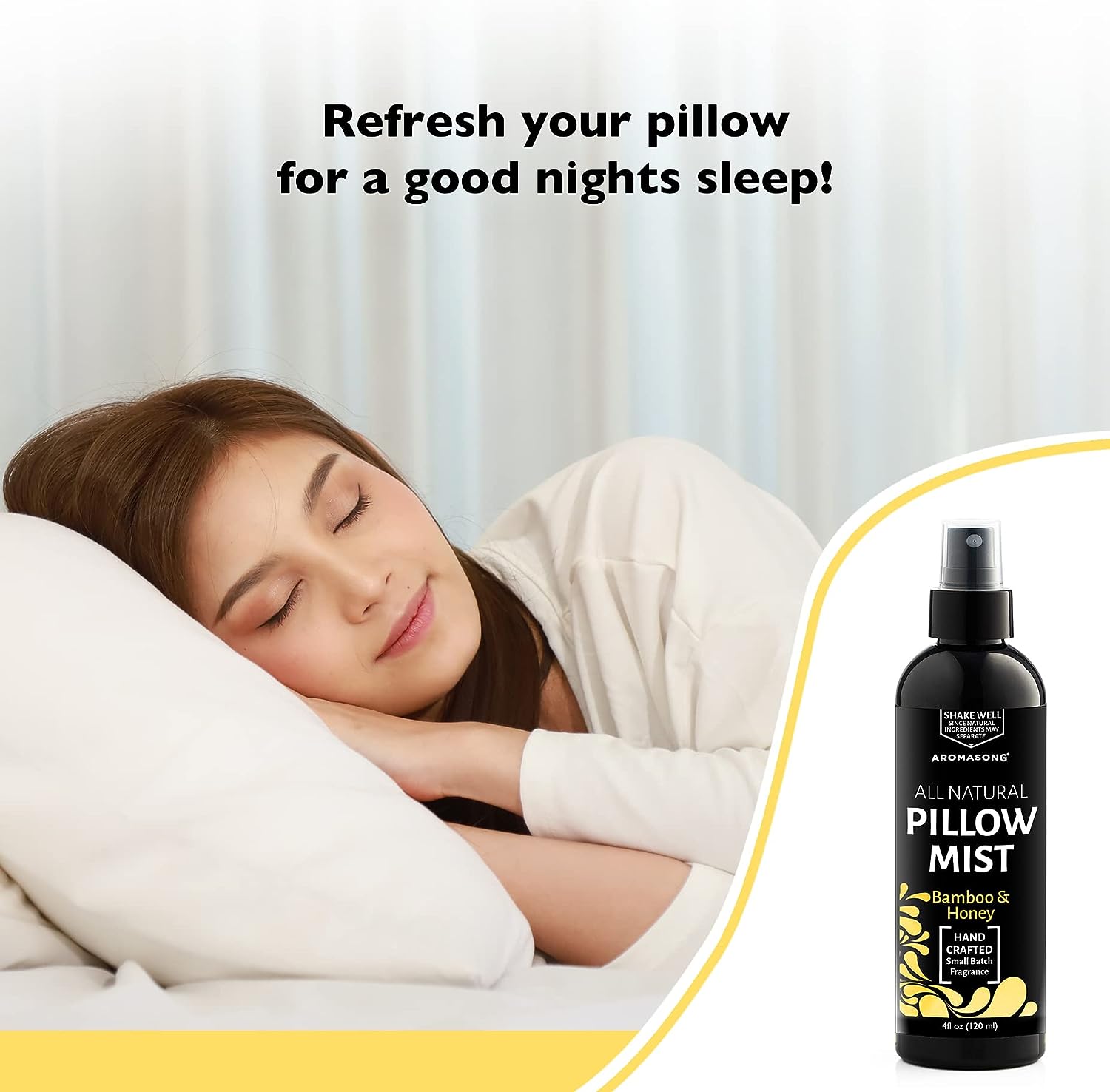 Natural Pillow Mist Bamboo & Honey 4 Oz