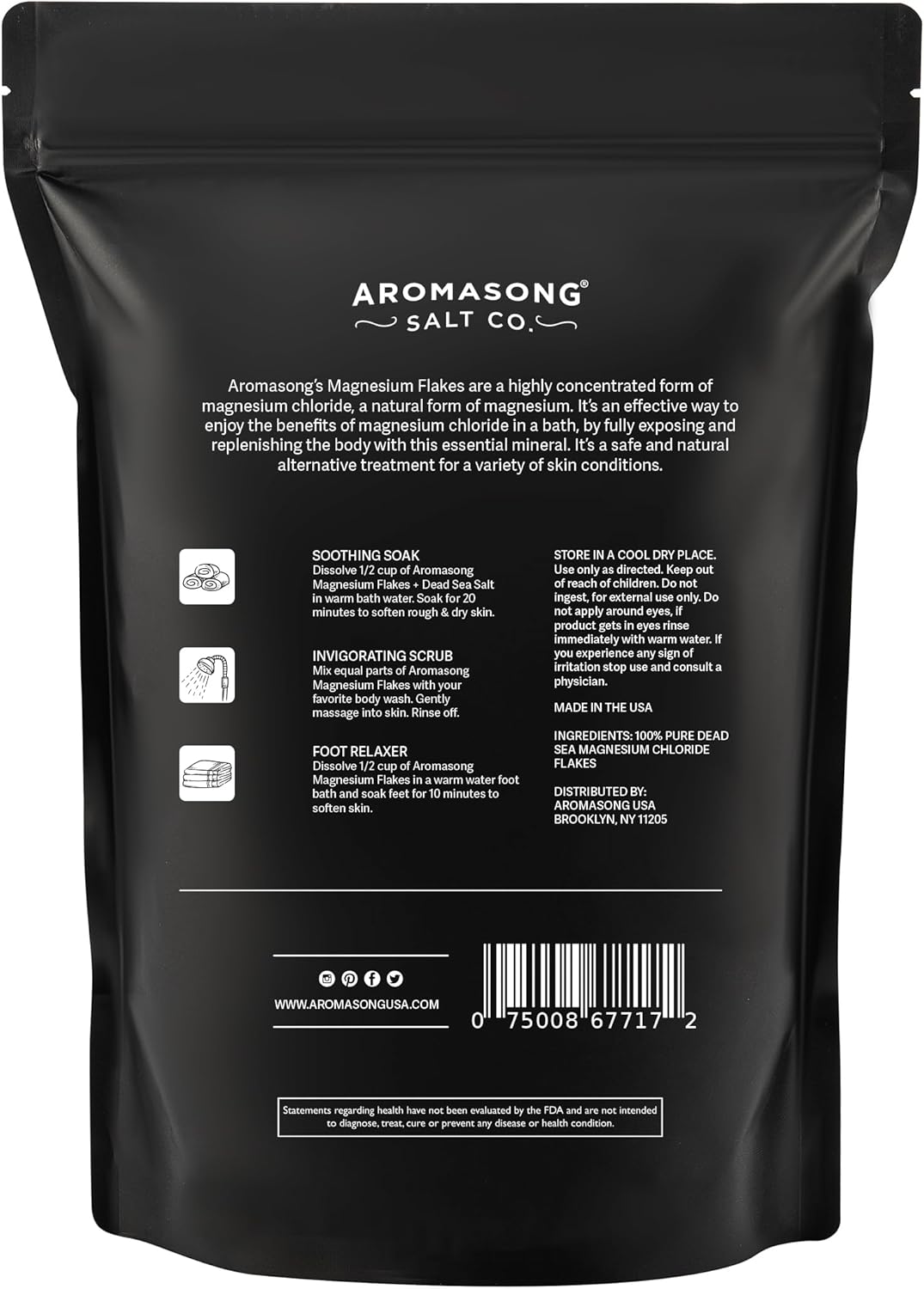 Raw Dead Sea Magnesium Flakes 12 Lbs