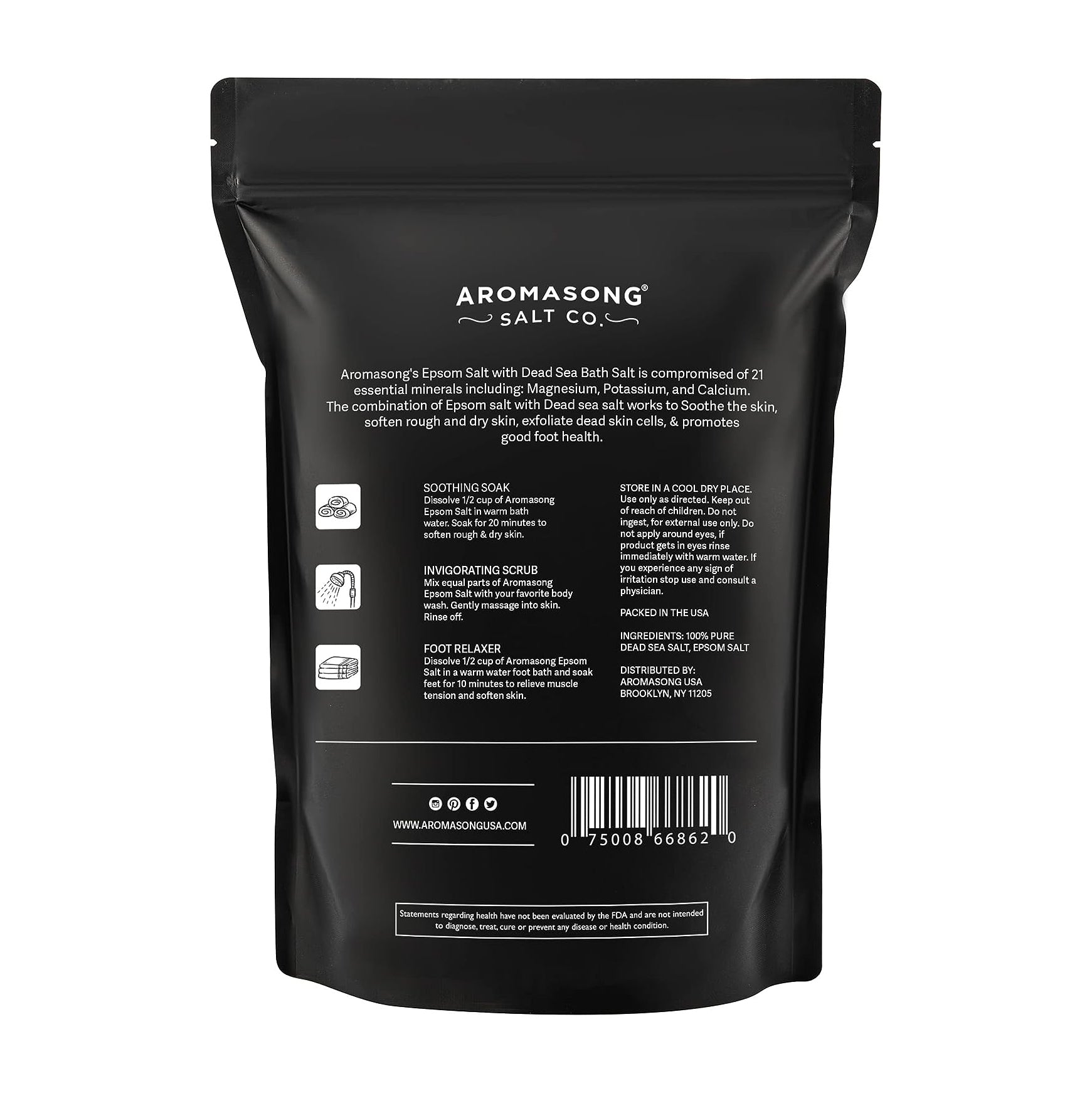 Epsom Dead Sea Bath Salt 6 Lbs