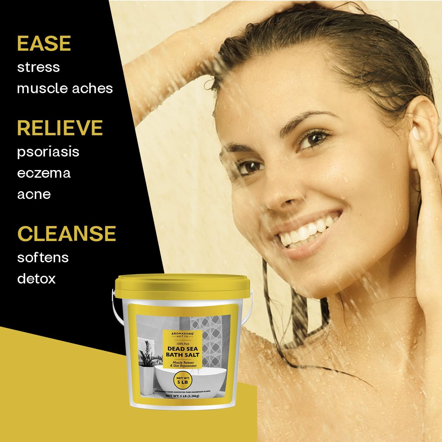 Dead Sea Bath Salt in Bucket