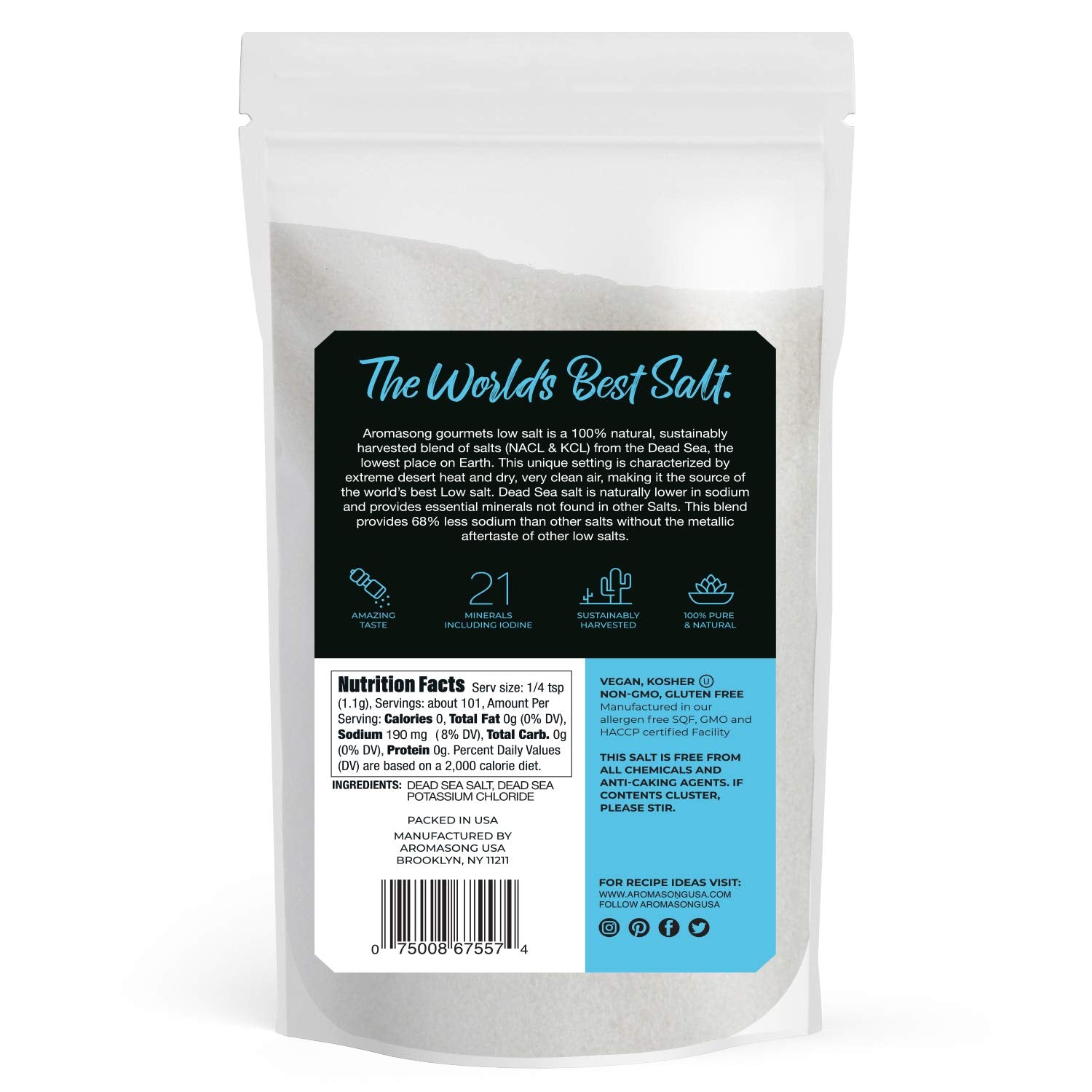 Low Sodium Sea Salt 19 Lbs