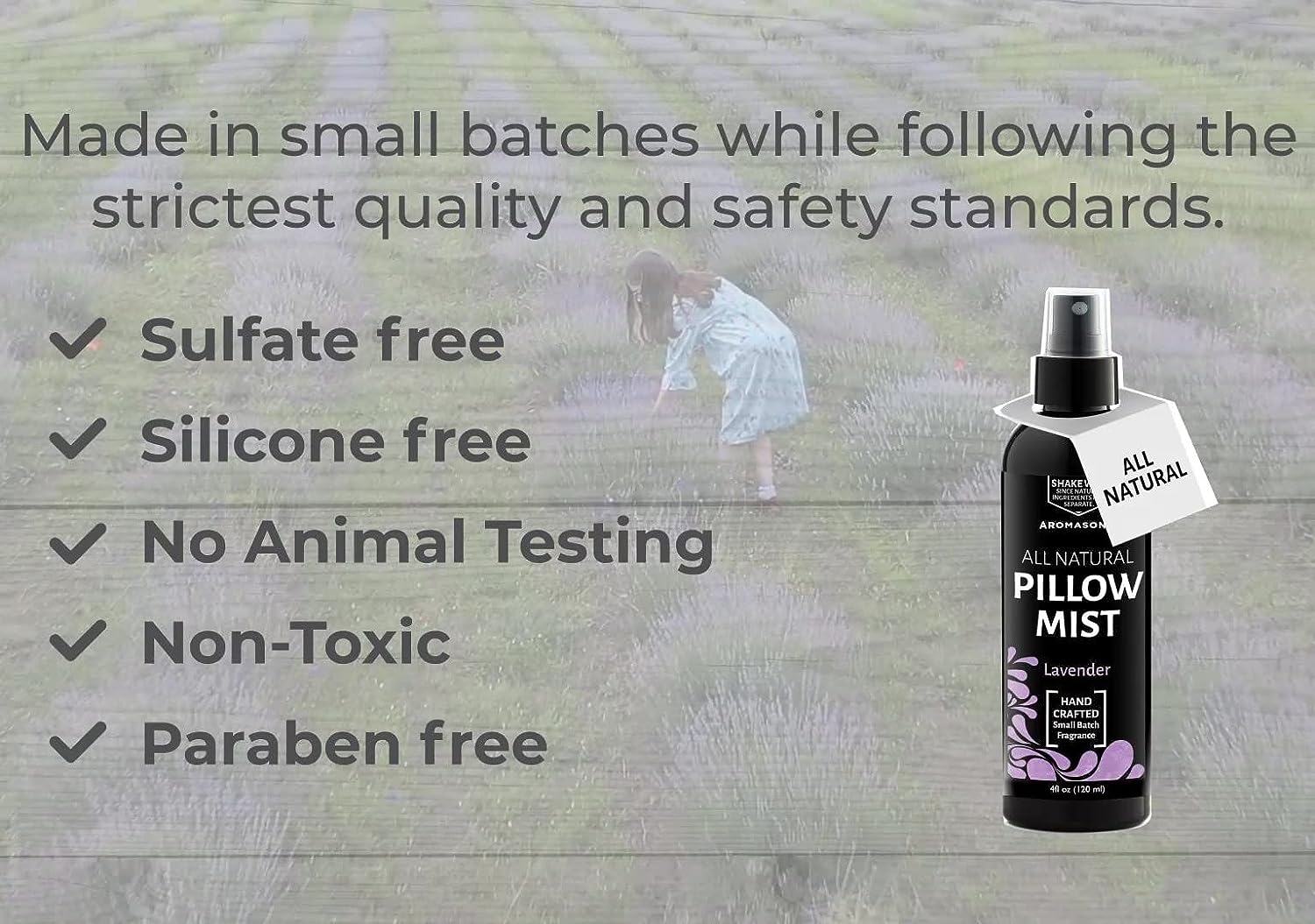 Aromasong All Natural Pillow Spray for Deep Sleep- Holiday Gift Pack of Lavender, Ocean Mist, and Eucalyptus Included