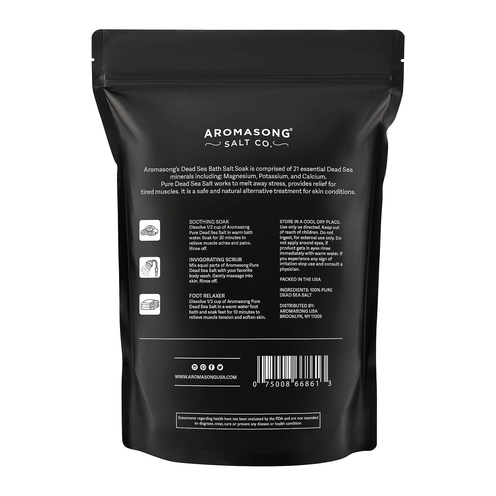 Fine Grain Dead Sea Bath Salt - 6 lbs