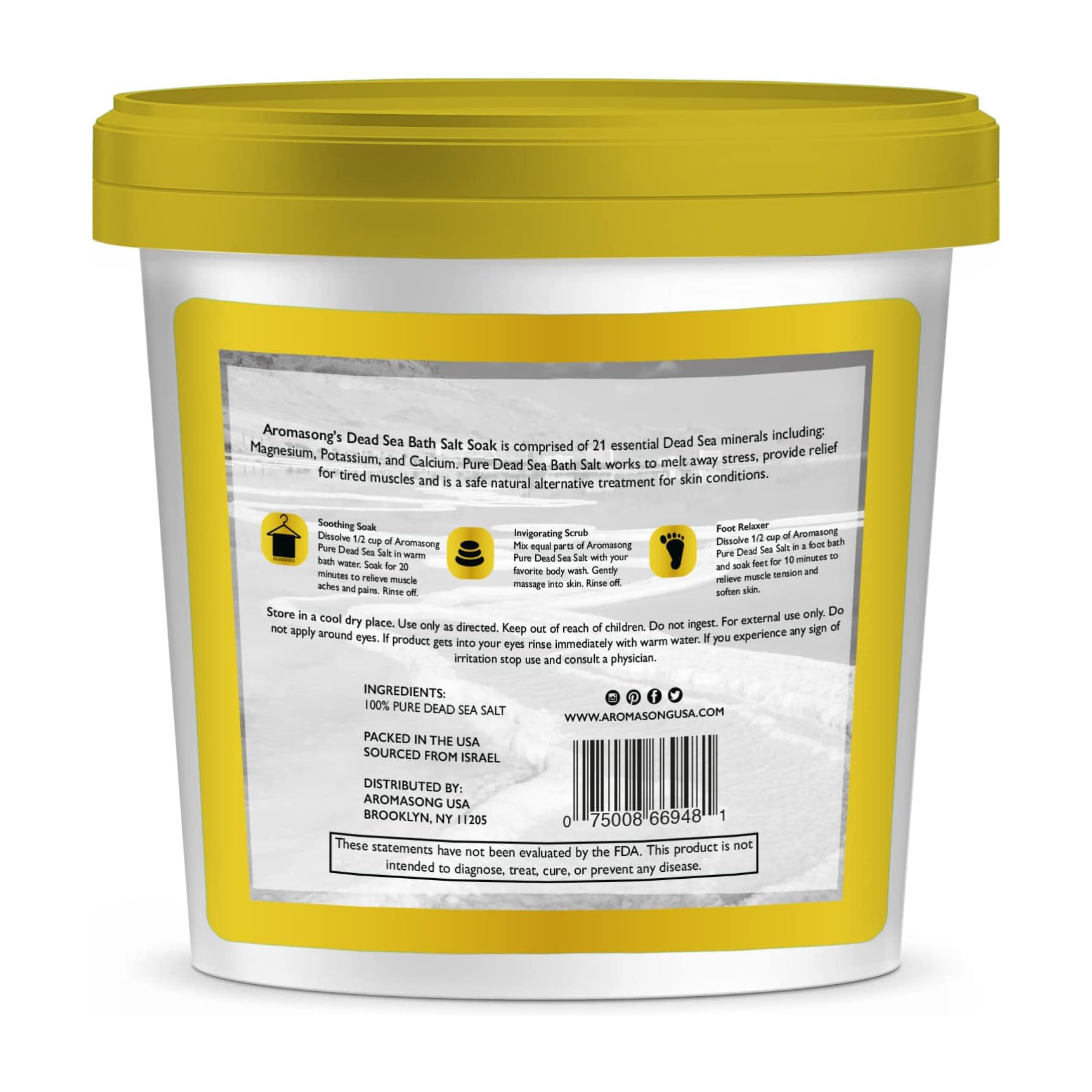 Dead Sea Bath Salt in Bucket