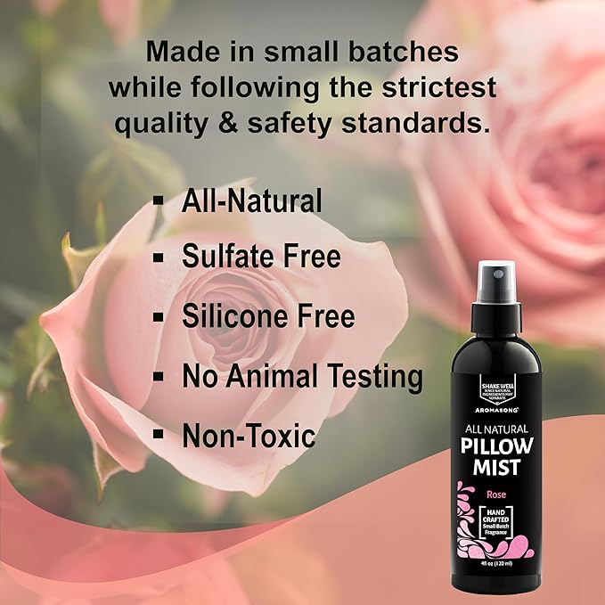 Natural Pillow Mist Rose 4 Oz