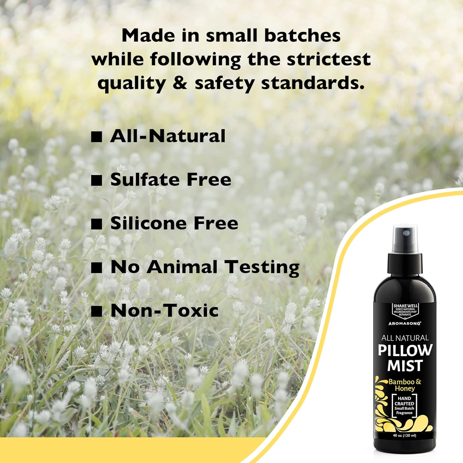 Natural Pillow Mist Bamboo & Honey 4 Oz