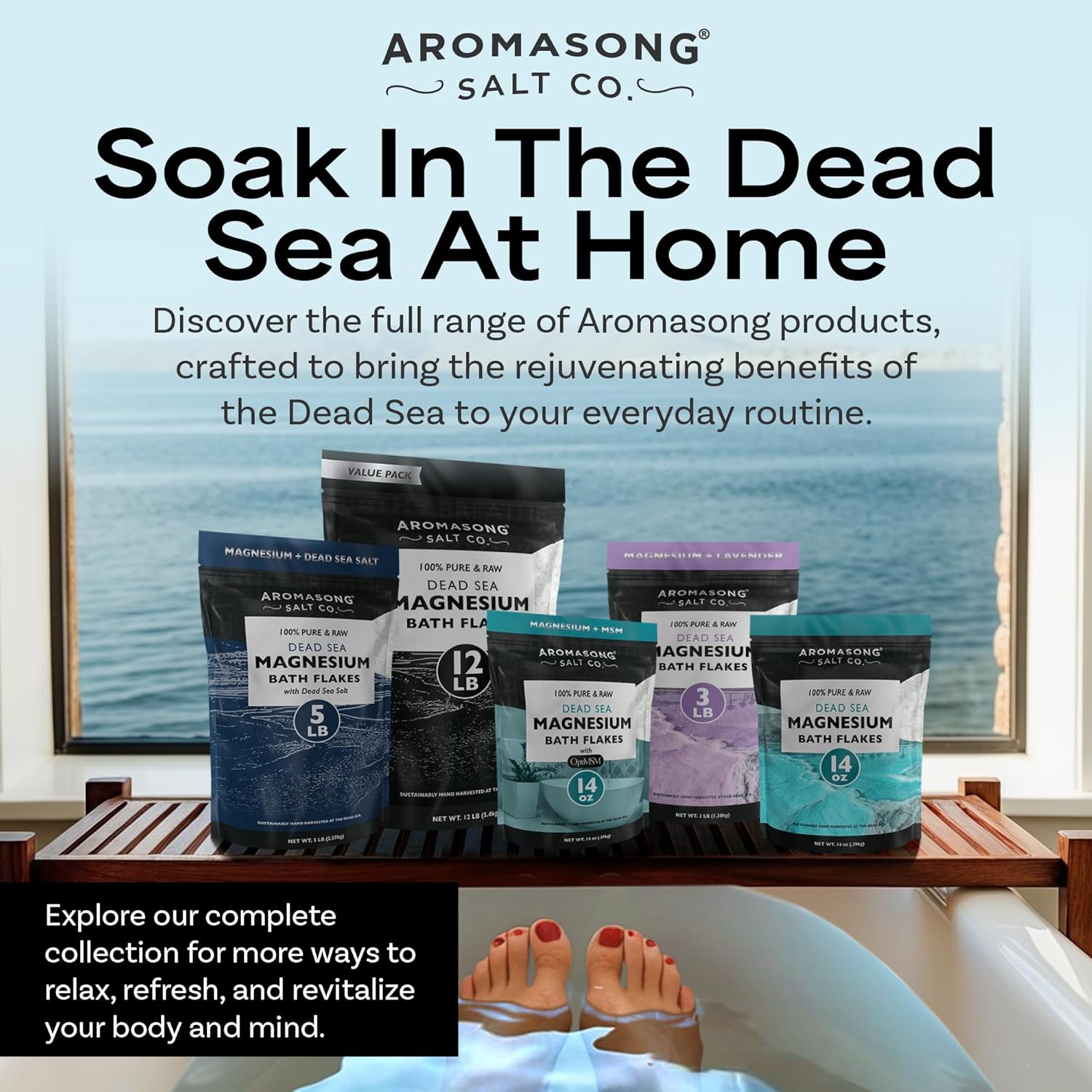 Raw Dead Sea Magnesium Flakes 12 Lbs