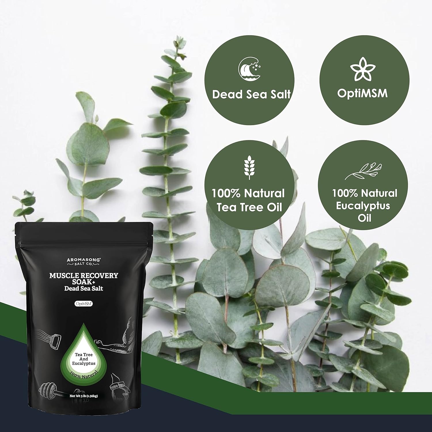 Muscle Soak Eucalyptus & Tea Tree Oil 3 Lbs.