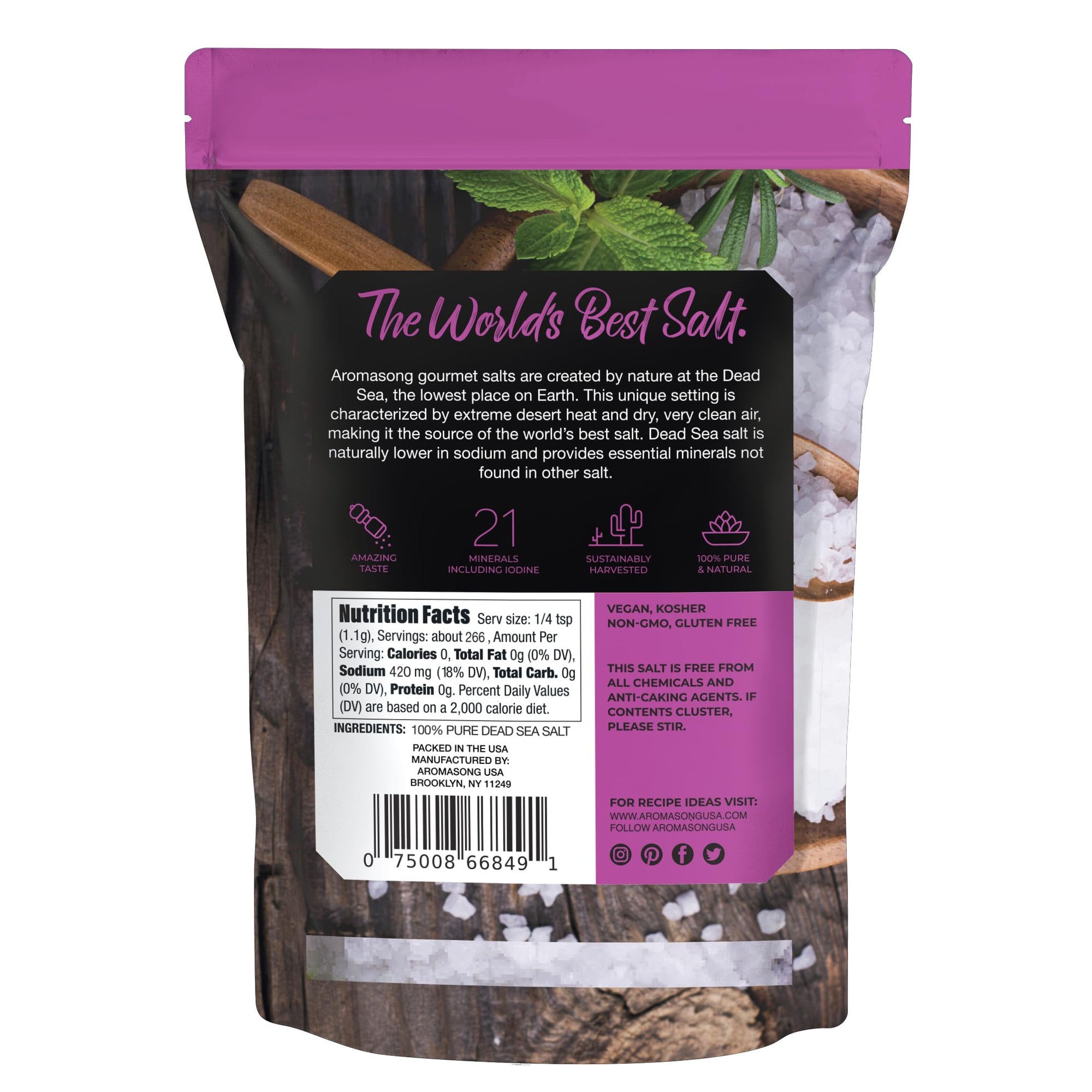 Extra Coarse Sea Salt from the Dead Sea 14 Oz