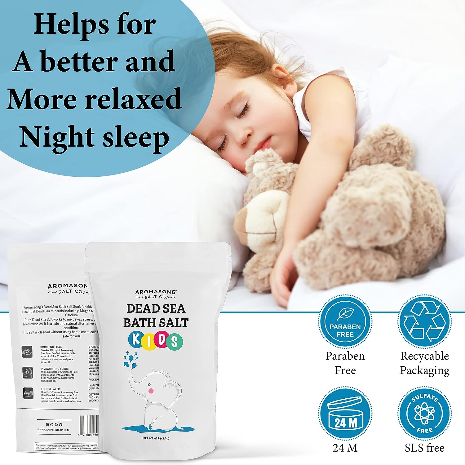 Dead Sea Bath Salt for Kids - 4 lbs