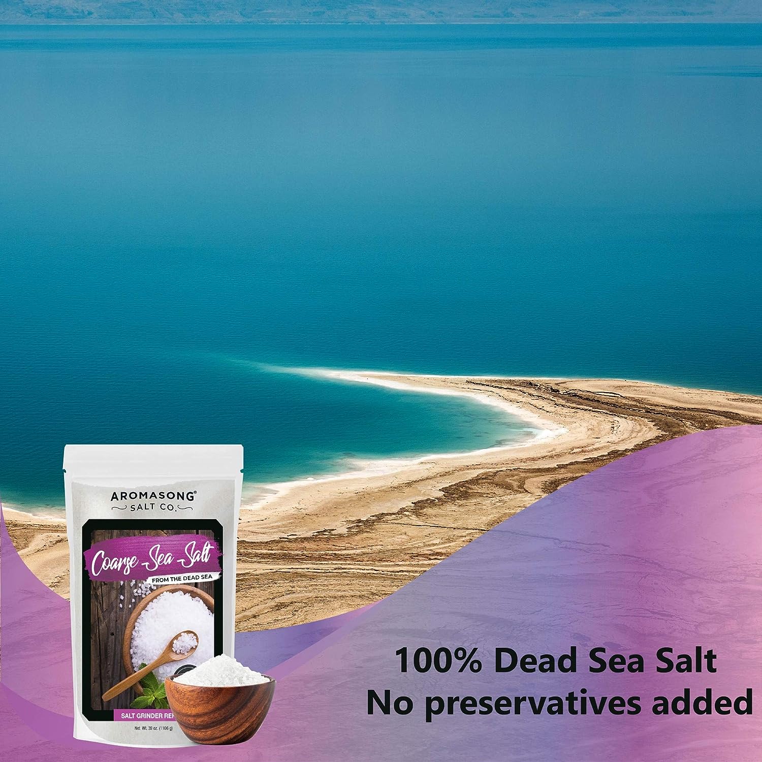 Extra Coarse Sea Salt from the Dead Sea 2.43 Lbs