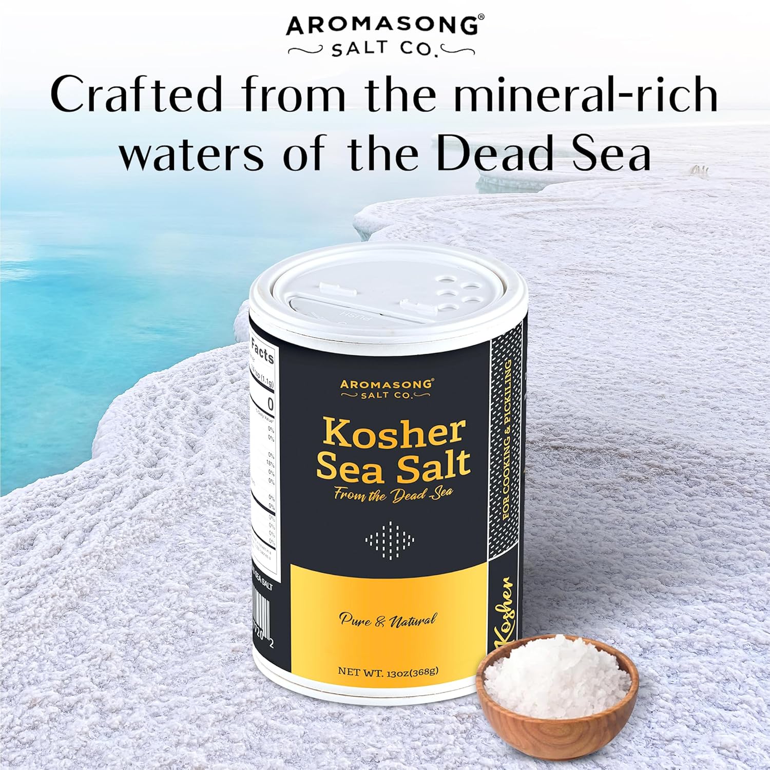 Kosher Sea Salt from the Dead Sea 13 Oz