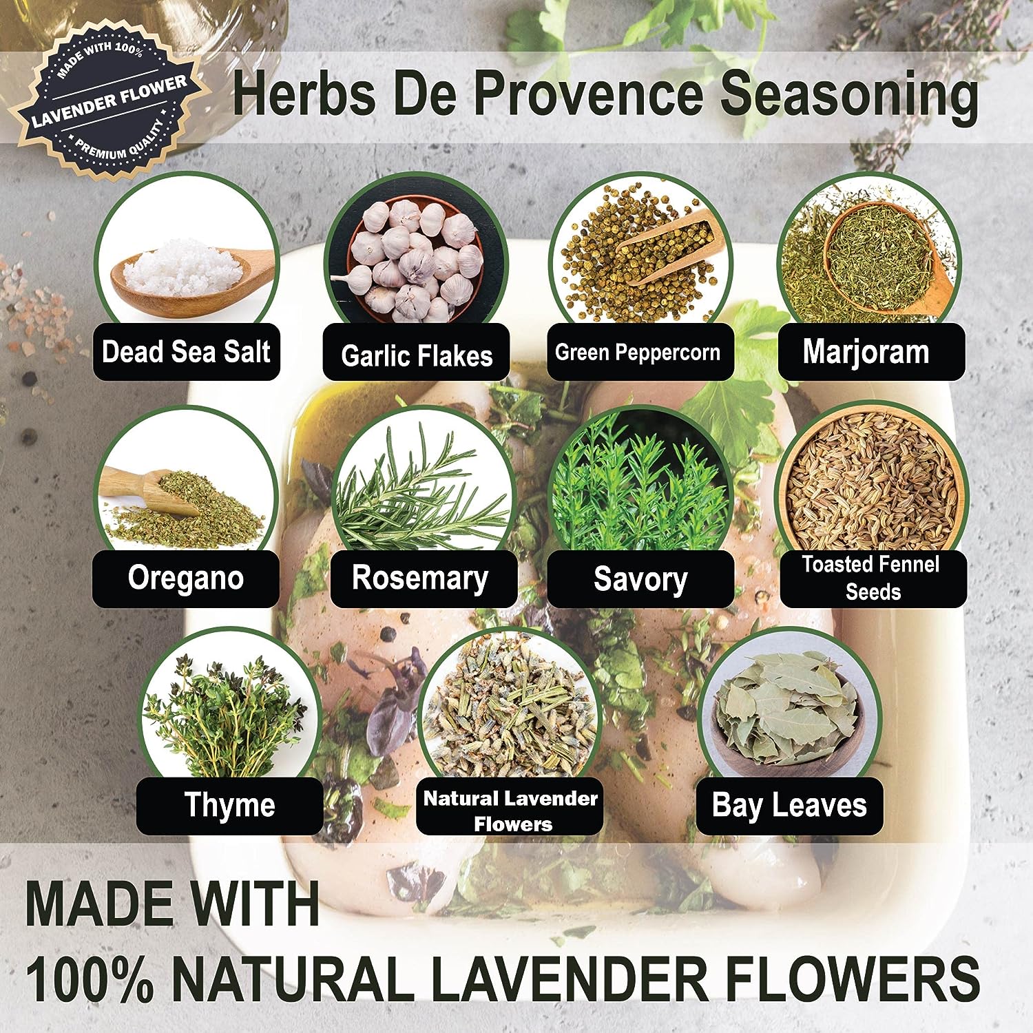 Aromasong Turkey Brine - 100% Natural - 2 LB - For Wet & Dry Brining. (Herbs De Provence seasoning) for Whole, Smoked, Oven-Roasted or Fried Turkey