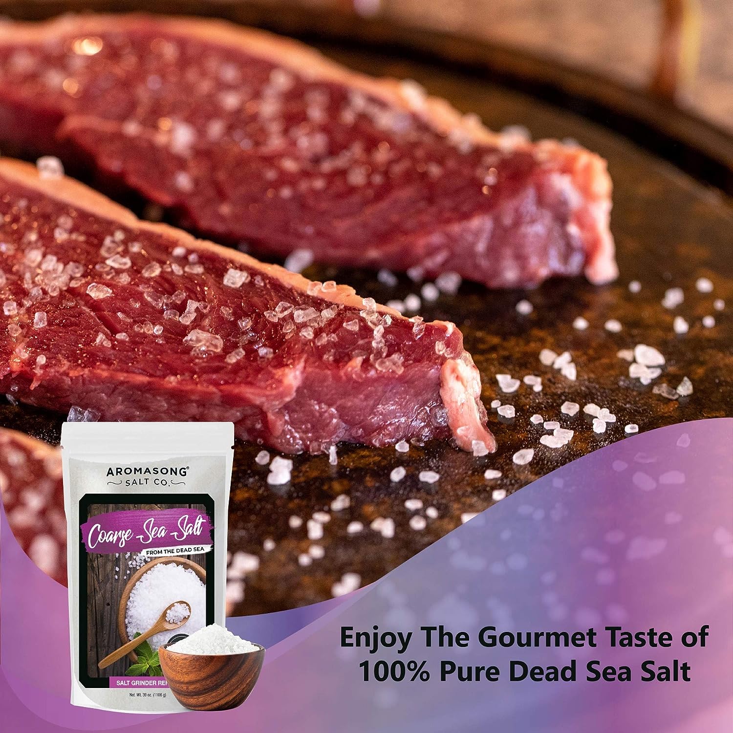 Extra Coarse Sea Salt from the Dead Sea 2.43 Lbs