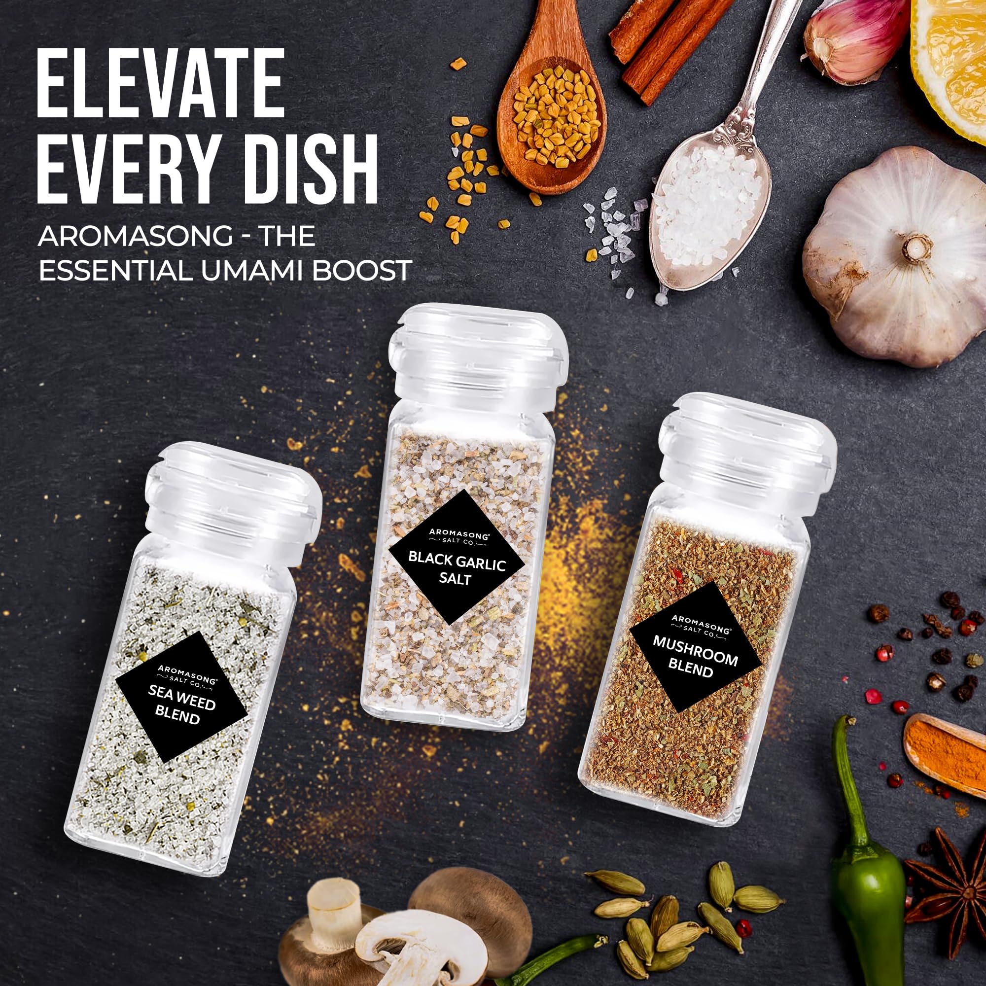 Aromasong Dead Sea Grill Seasoning Gift Set (Set of 3)