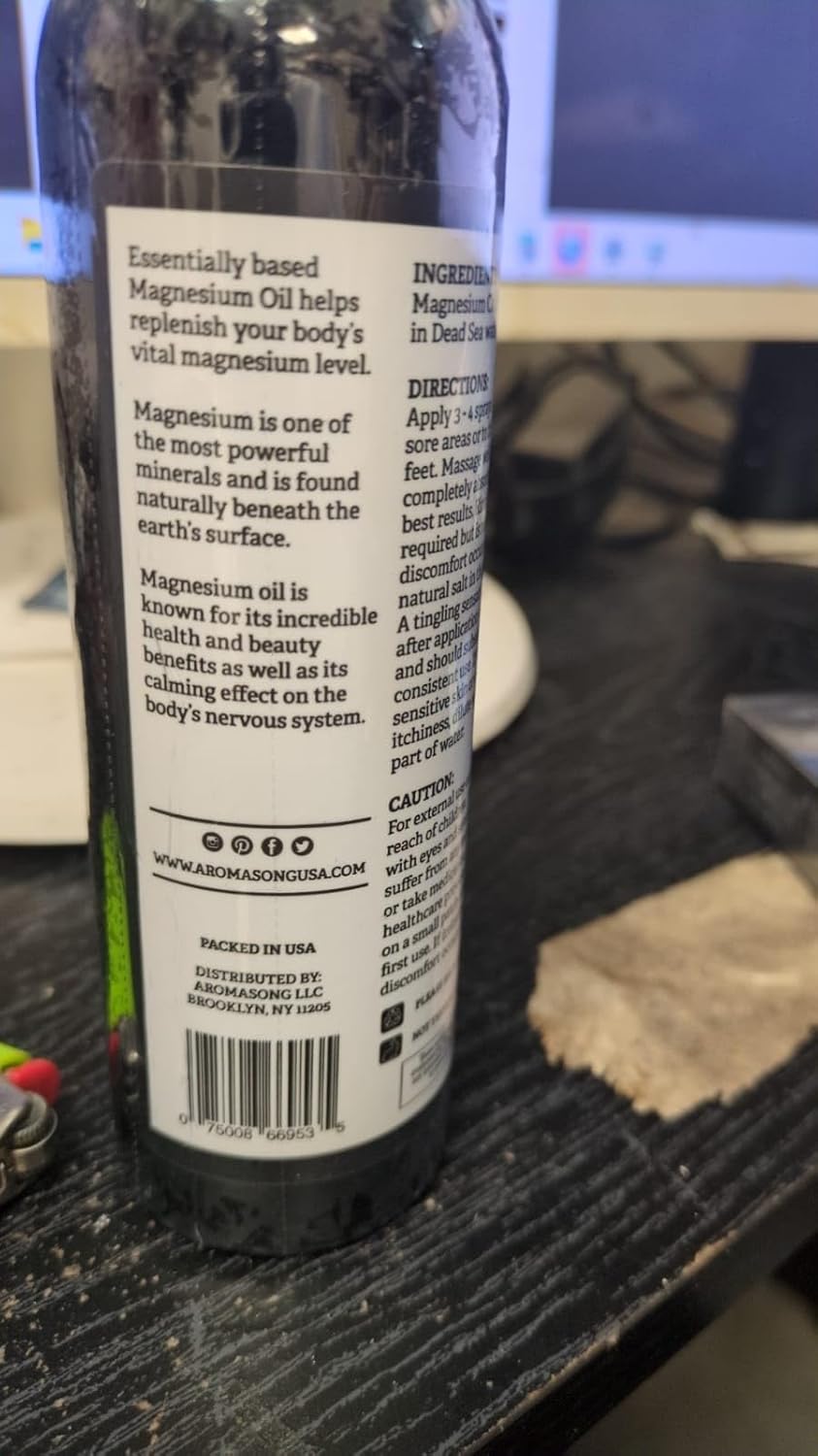 Aromasong Extra Strength Magnesium Spray OptiMSM - 8 Oz