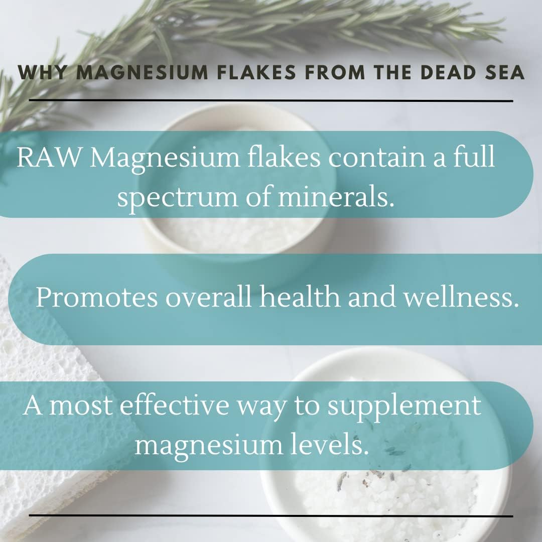 Raw Dead Sea Magnesium Flakes 3 Lbs