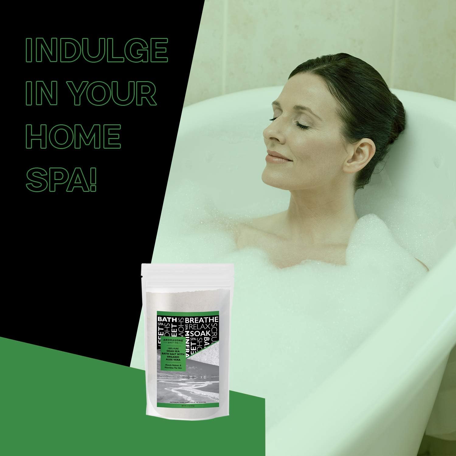 Raw Dead Sea Bath Salt with Organics Aloe Vera - 5 lbs
