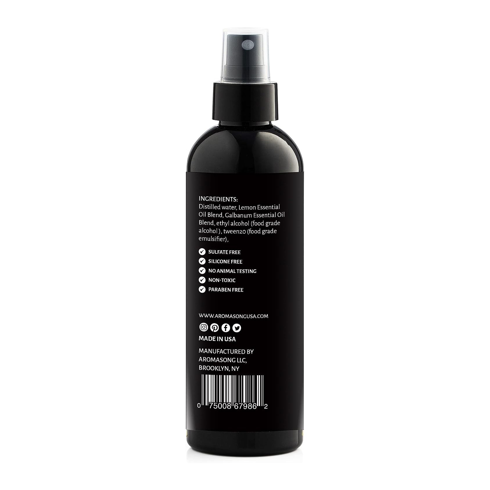 Aromasong All Natural Pillow Spray for Deep Sleep- Holiday Gift Pack of Lavender, Ocean Mist, and Eucalyptus Included