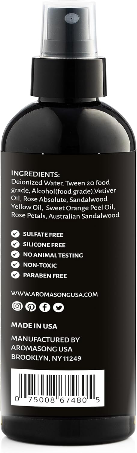 Aromasong Natural Pillow Mist Rose 4 Oz