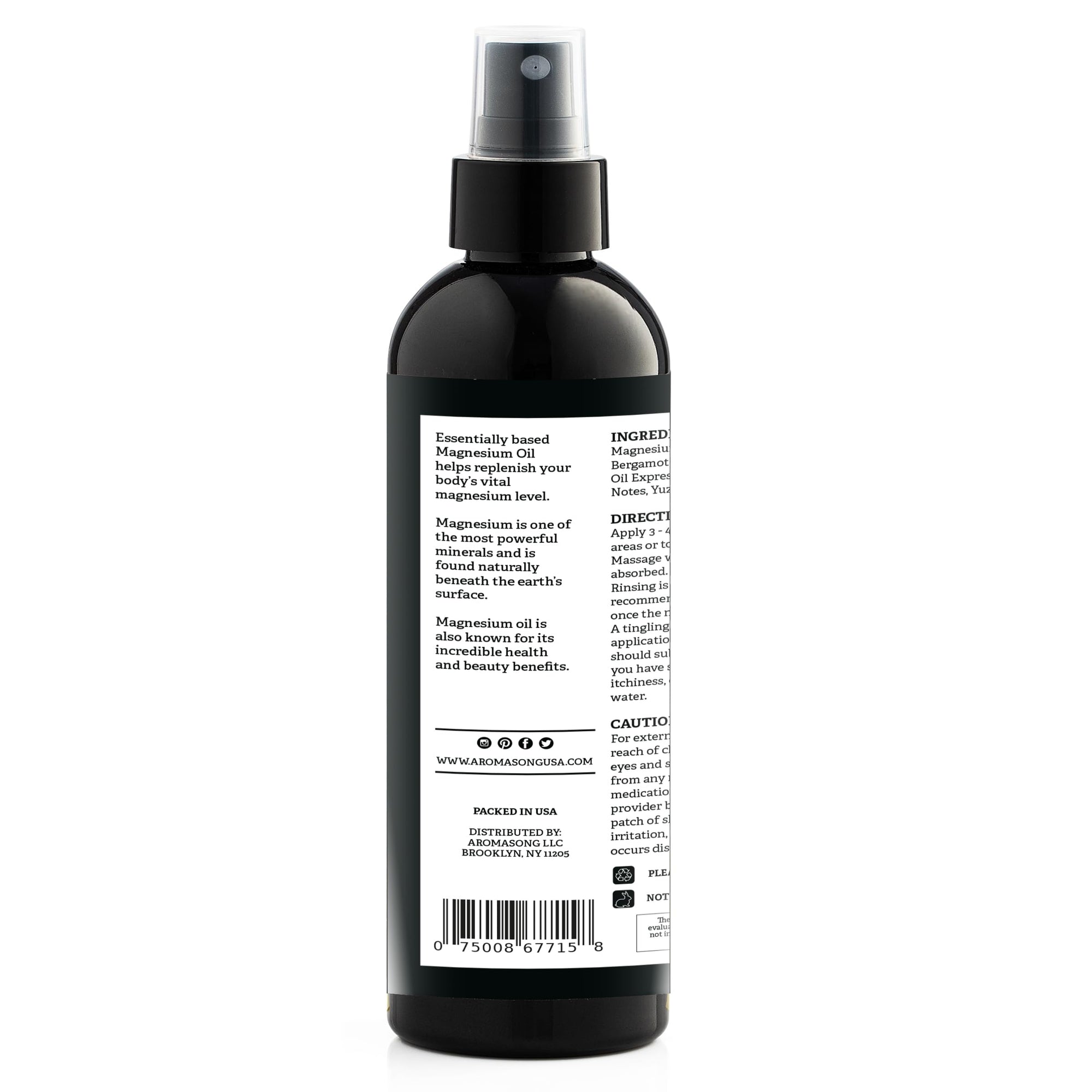 Aromasong Extra Strength Magnesium Oil Grapefruit Spray - 8 Oz. 2-PACK