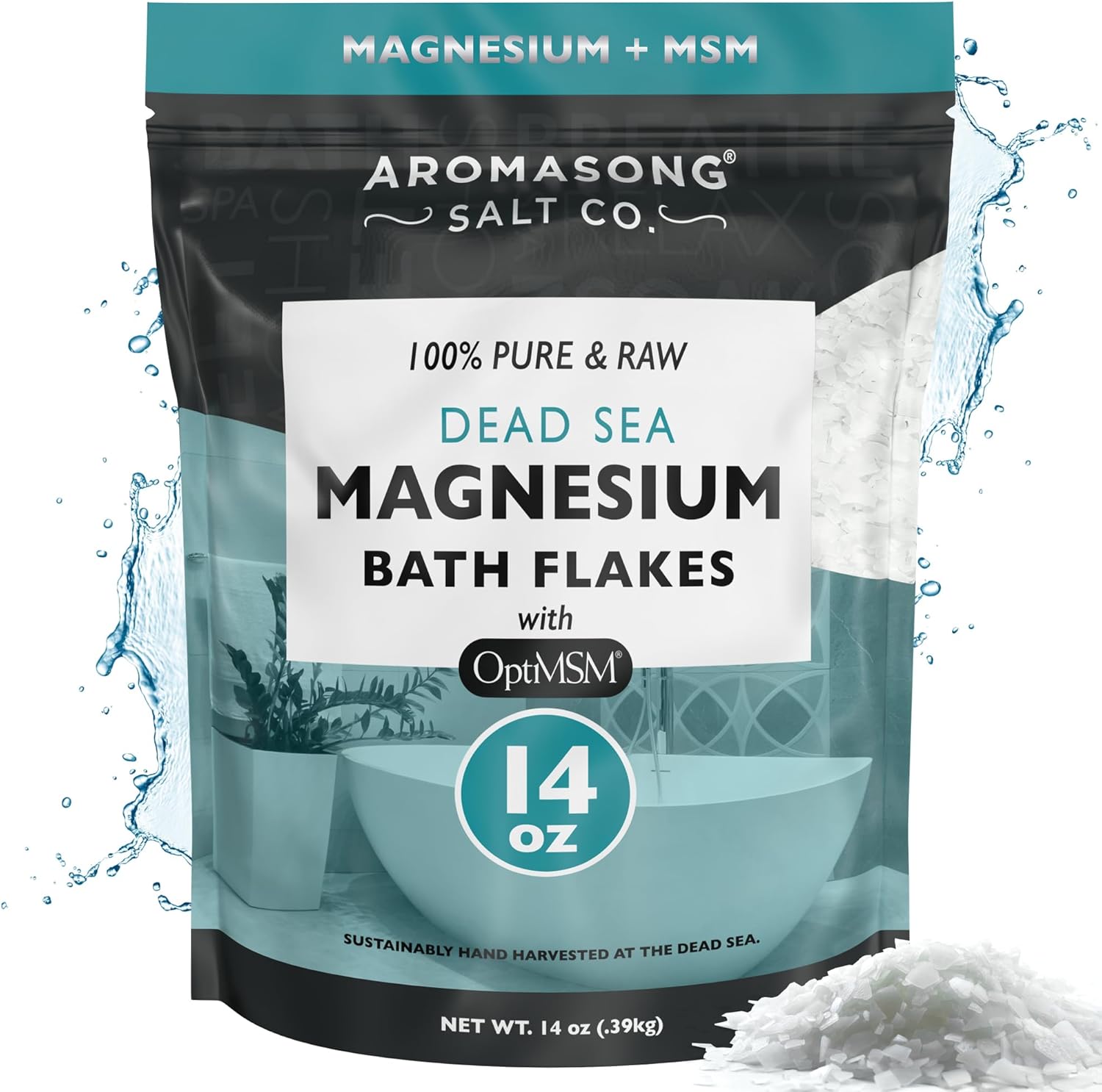 Aromasong Raw Dead Sea Magnesium Flakes with OptiMSM