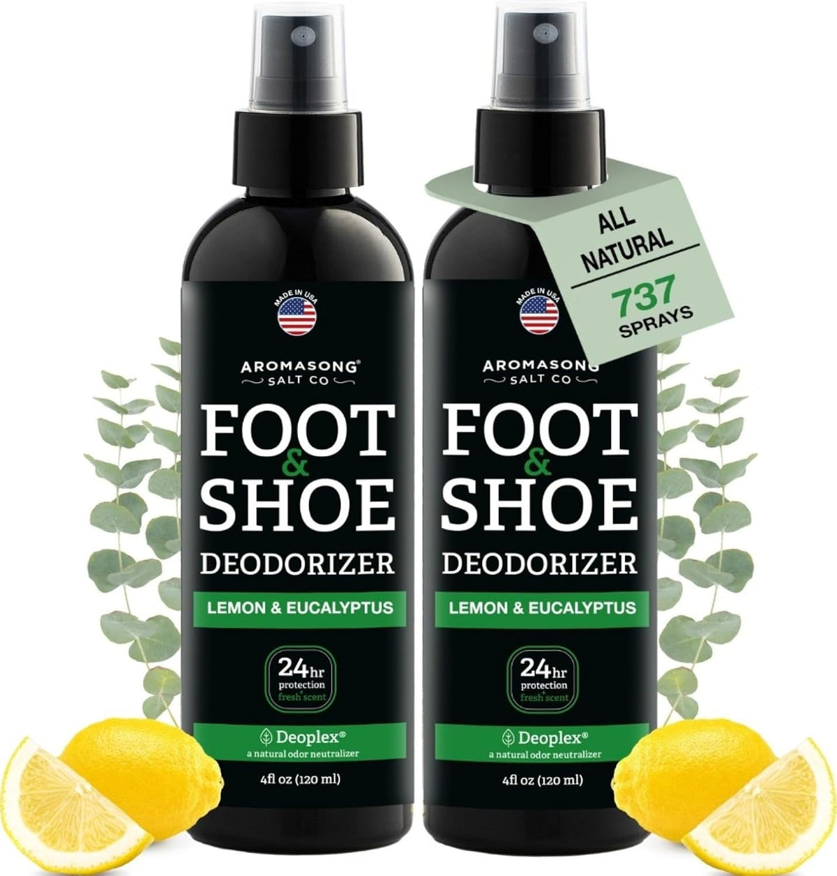 Aromasong Foot & Shoe Deodorizer Spray – 2 Pack (4oz Each)