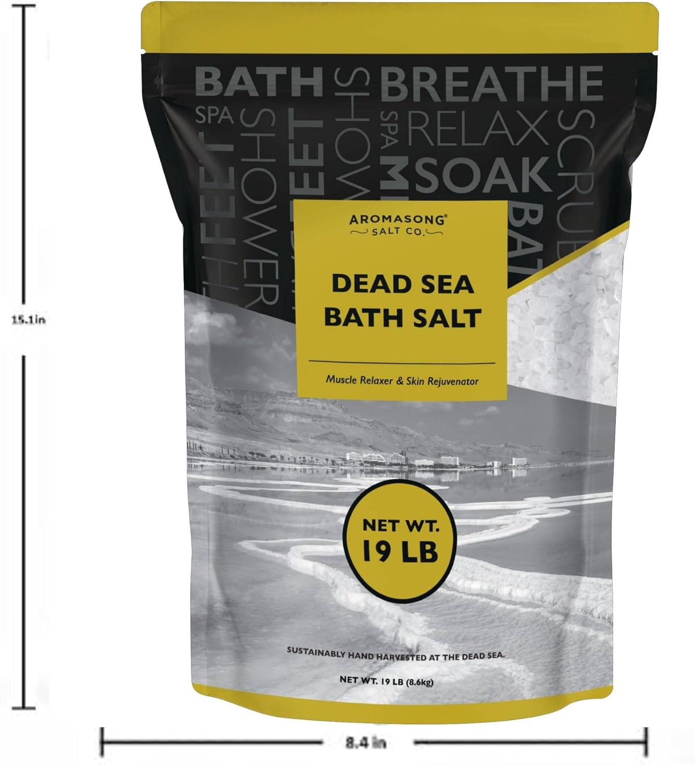 Aromasong Dead Sea Bath Salt with Natural Lavender- 5 lbs