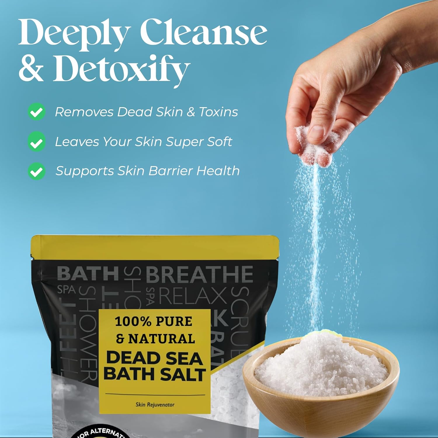 Aromasong Dead Sea Bath Salt with Natural Lavender- 5 lbs