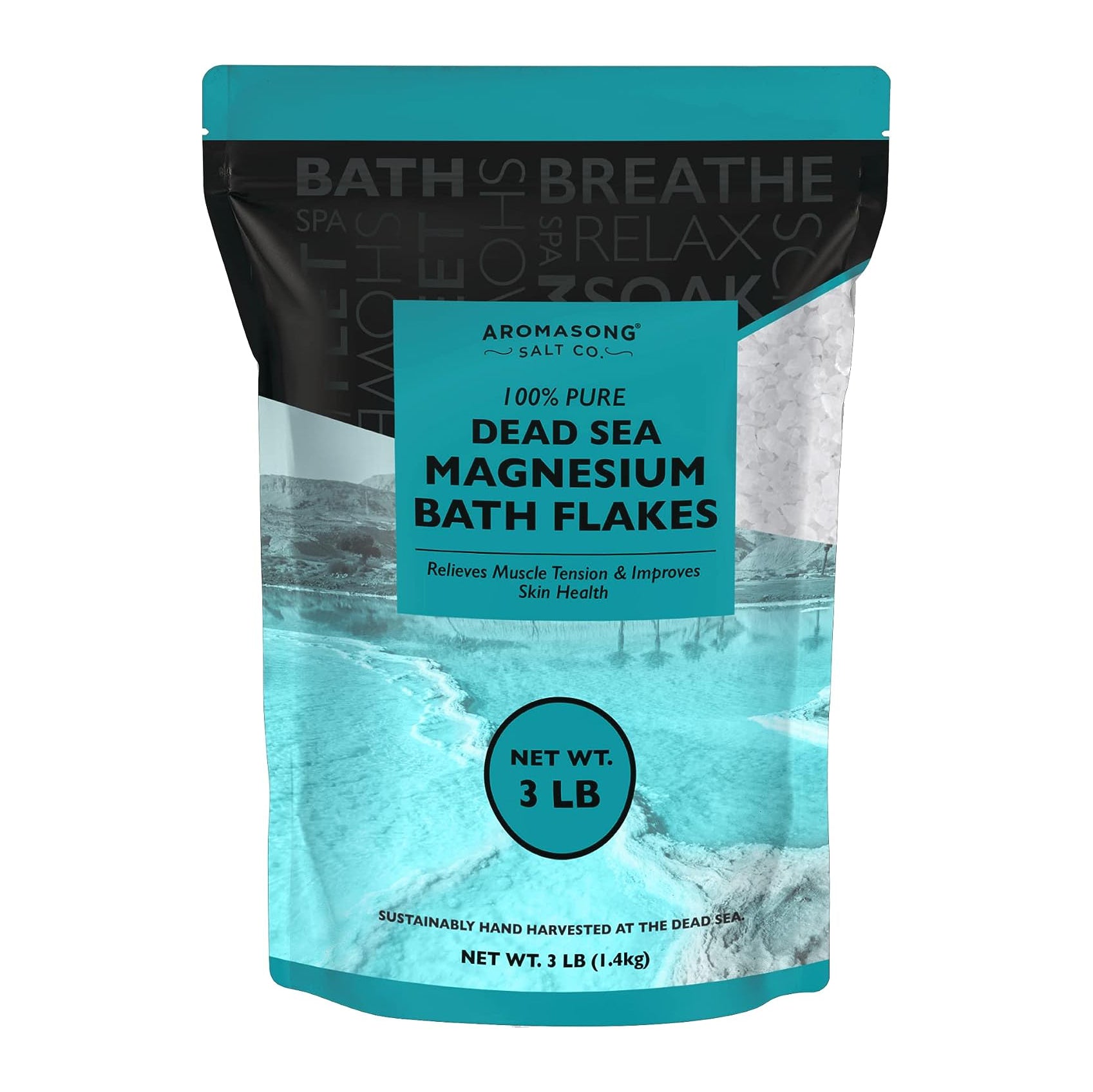 Raw Dead Sea Magnesium Flakes 3 Lbs