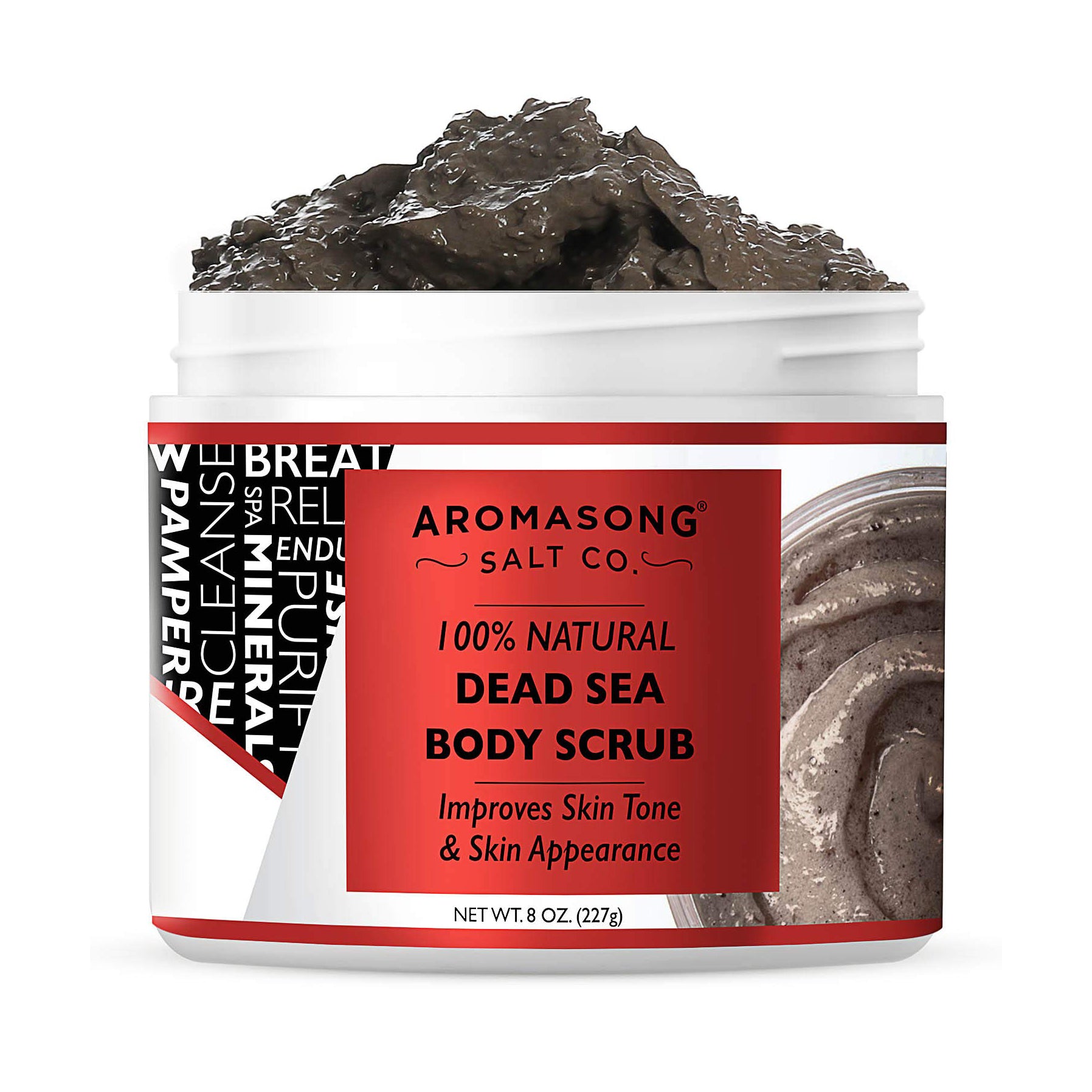 Aromasong 100% Pure Dead Sea Body Scrub, Dead Sea Mud with Dead Sea Salt