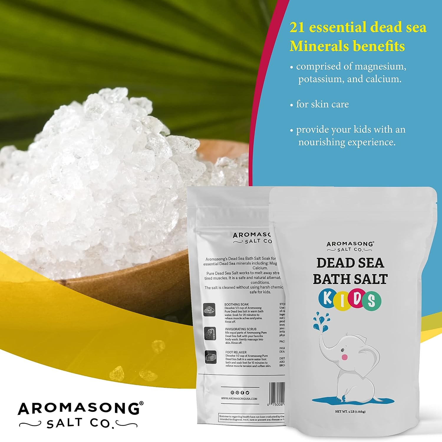 Dead Sea Bath Salt for Kids - 4 lbs