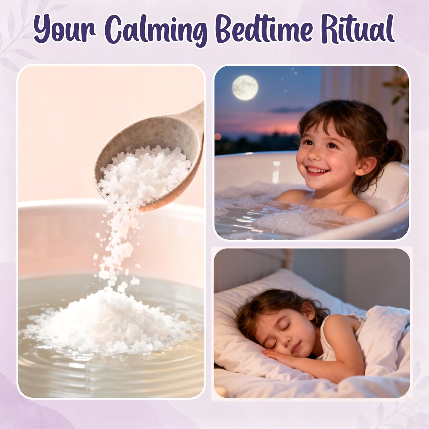 Aromasong Magnesium Flakes for Kids Bath – 3 LB Resealable Bag | Pure Dead Sea Salt Bath Flakes for Kids, Toddlers & Babies | Gentle Calming Epsom Salt Alternative | Soothing Bedtime Detox Soak