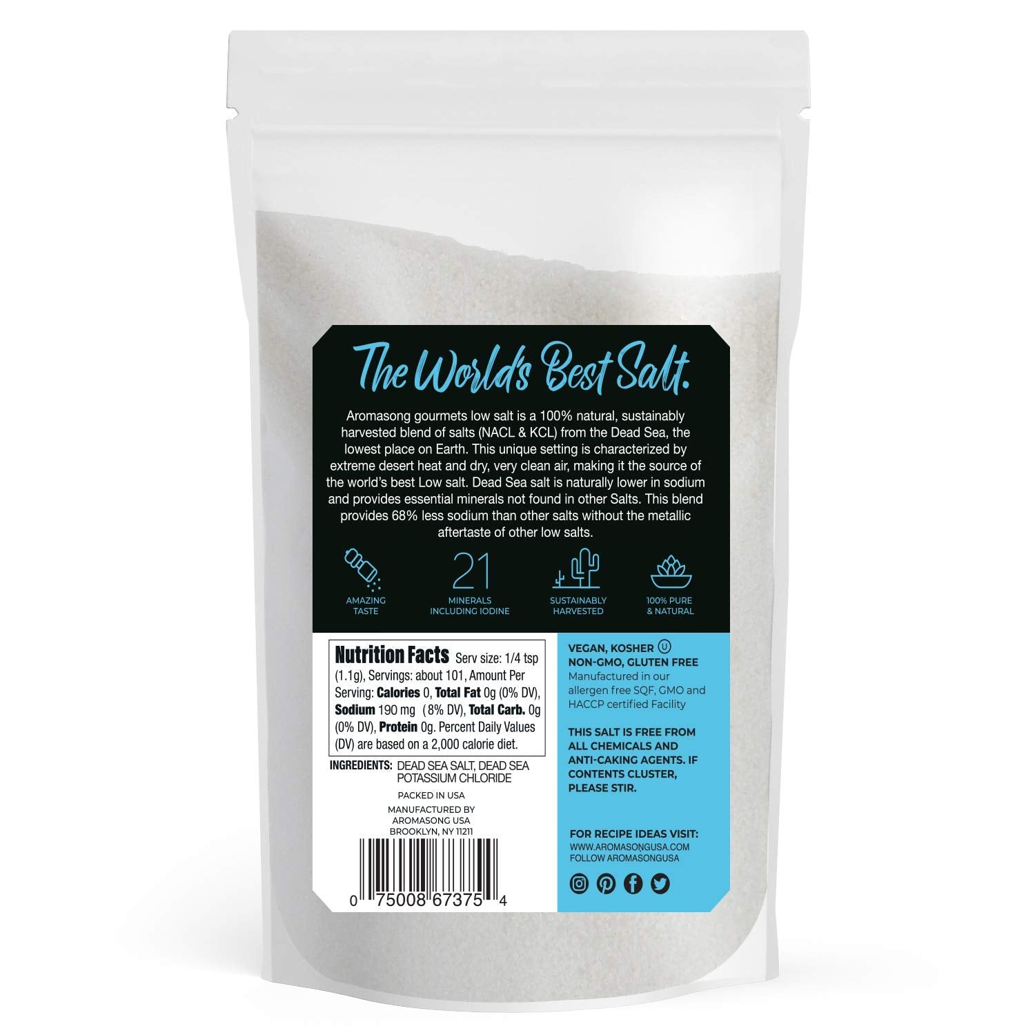 Low Sodium Sea Salt 2.43 Lbs