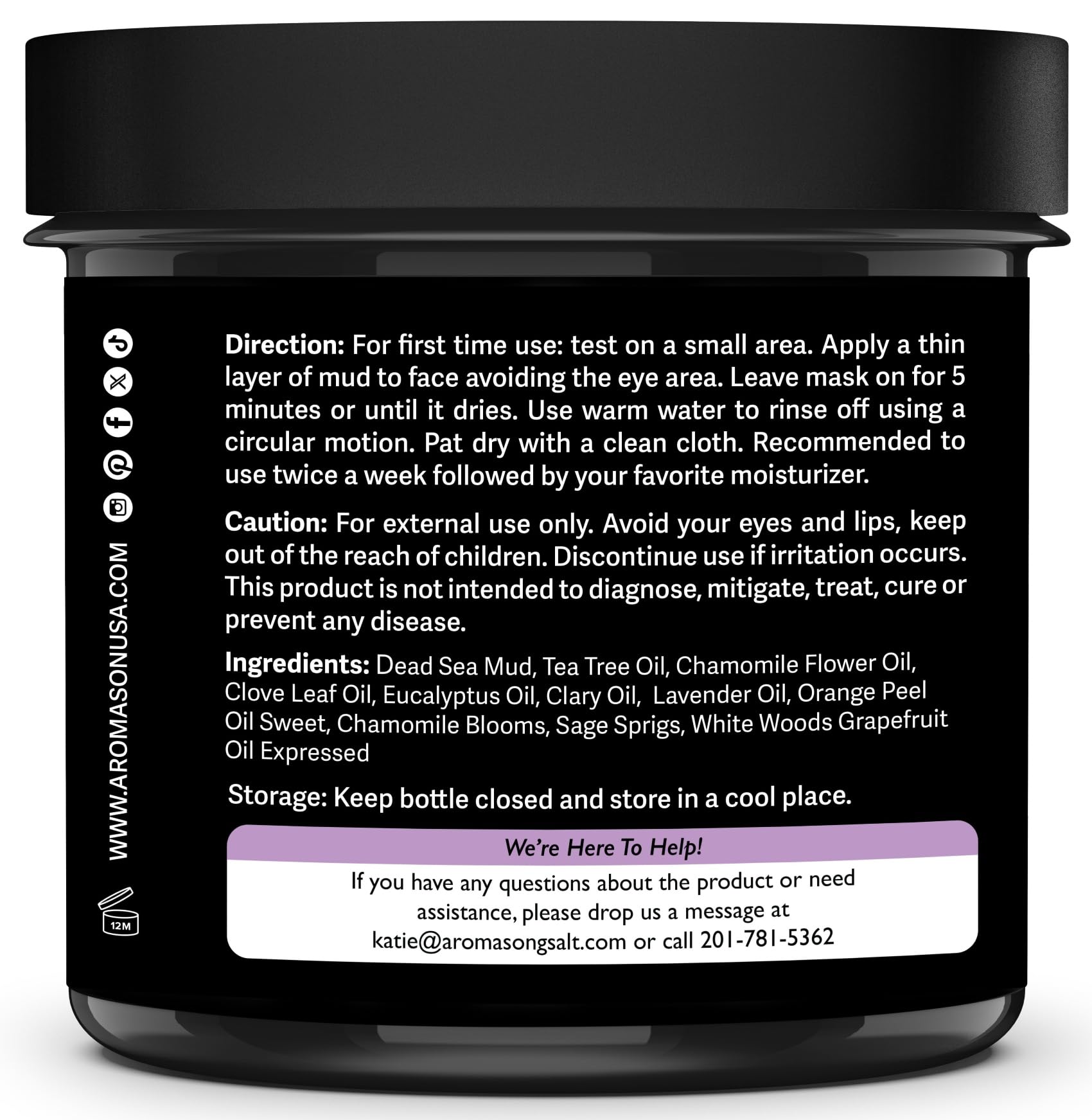 Aromasong Dead Sea Mud Mask with Lavender Essential Oil