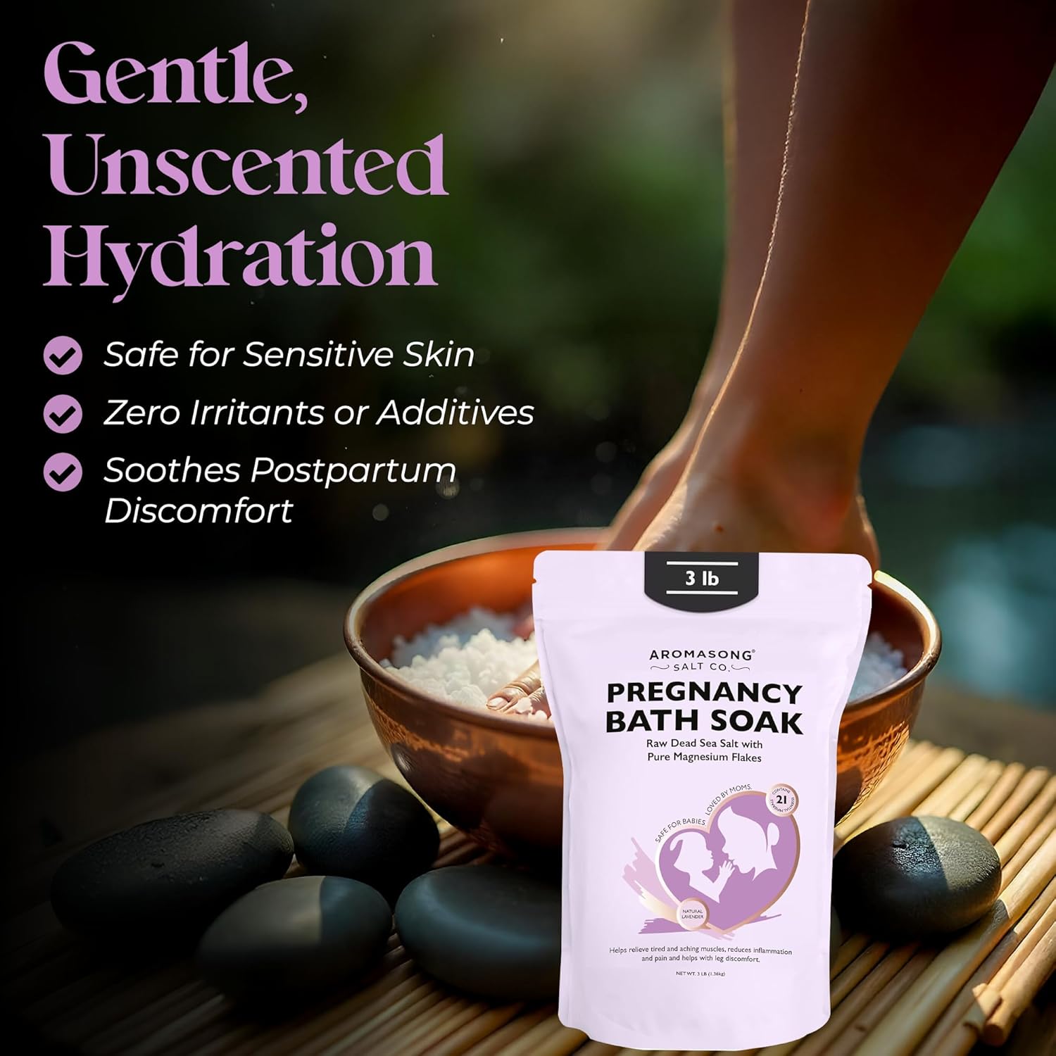 Aromasong Pregnancy Bath Soak – Magnesium Flakes & Lavender